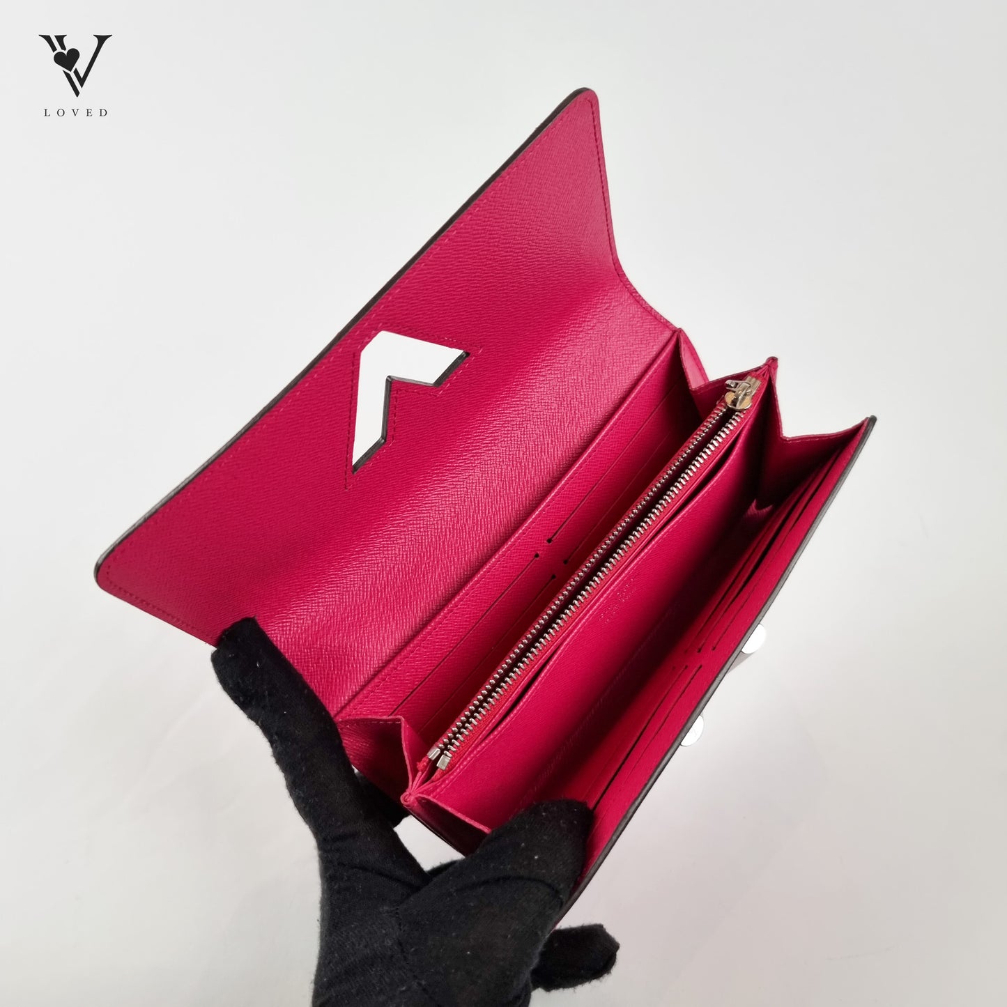 Twist Wallet in Coquelicot Epi Leather
