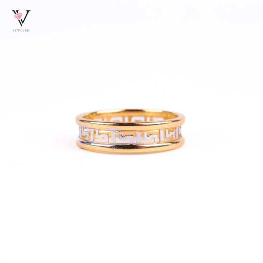 Two-Tone Meandros Ring