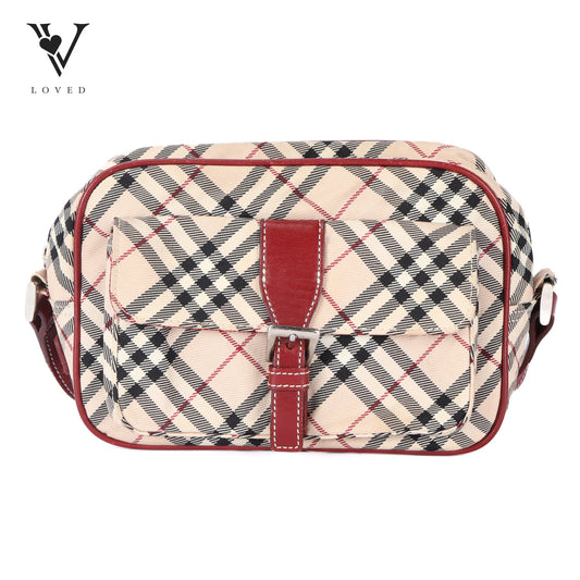 Nova Check Blue Label Crossbody Bag