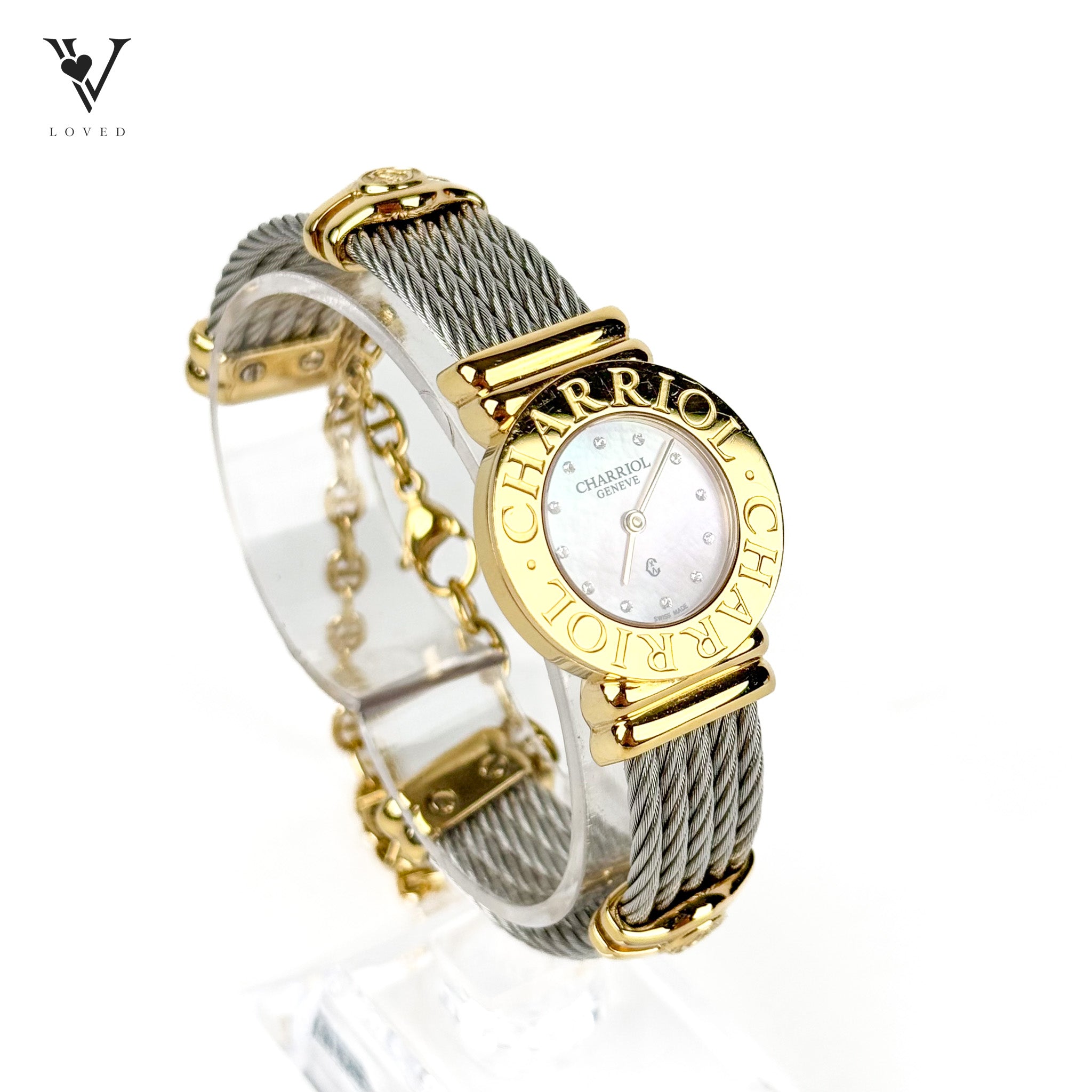 Charriol St-Tropez White Mother of Pearl & Diamonds Watch – Justmycloset.com