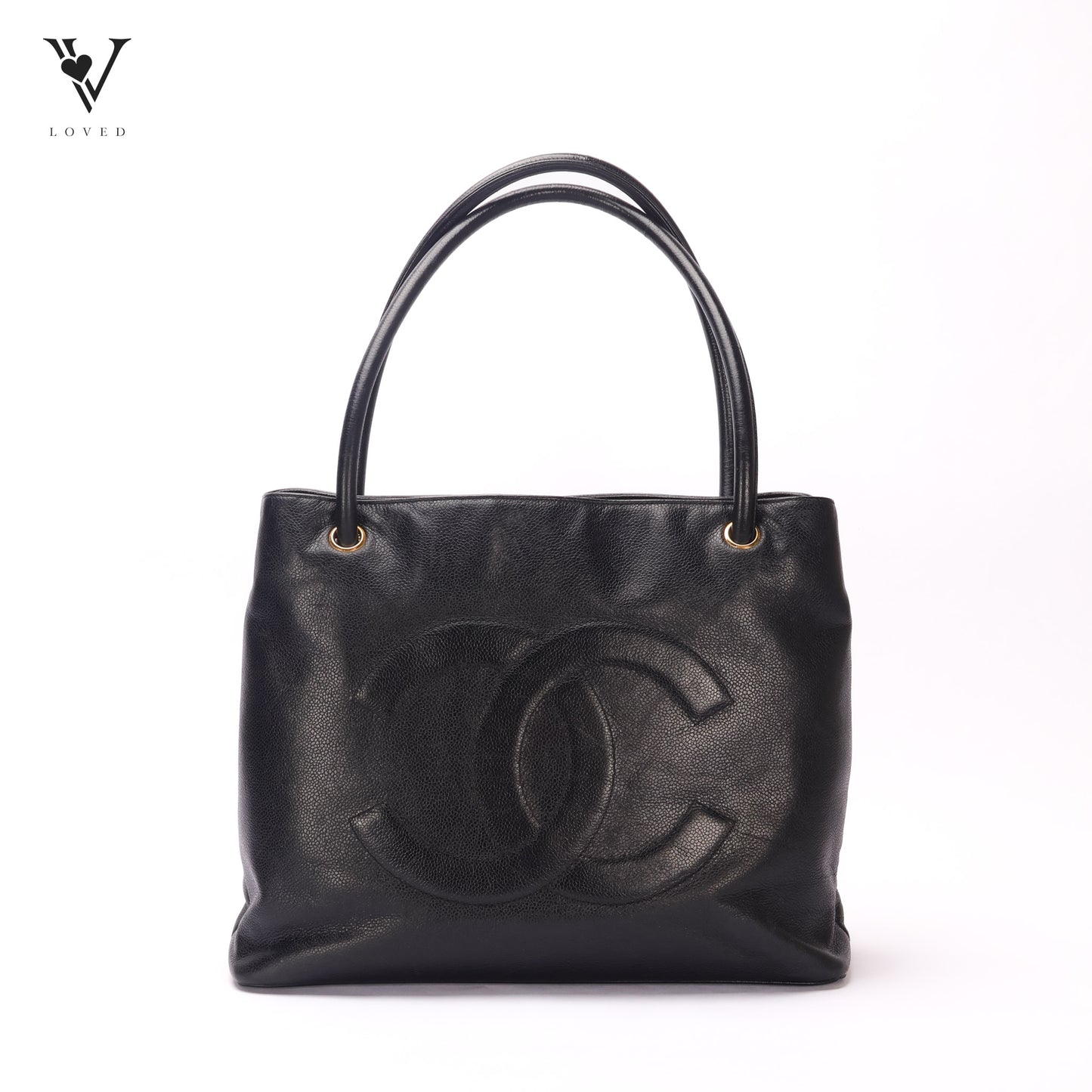 Vintage Timeless Shoulder Bag In Caviar Leather