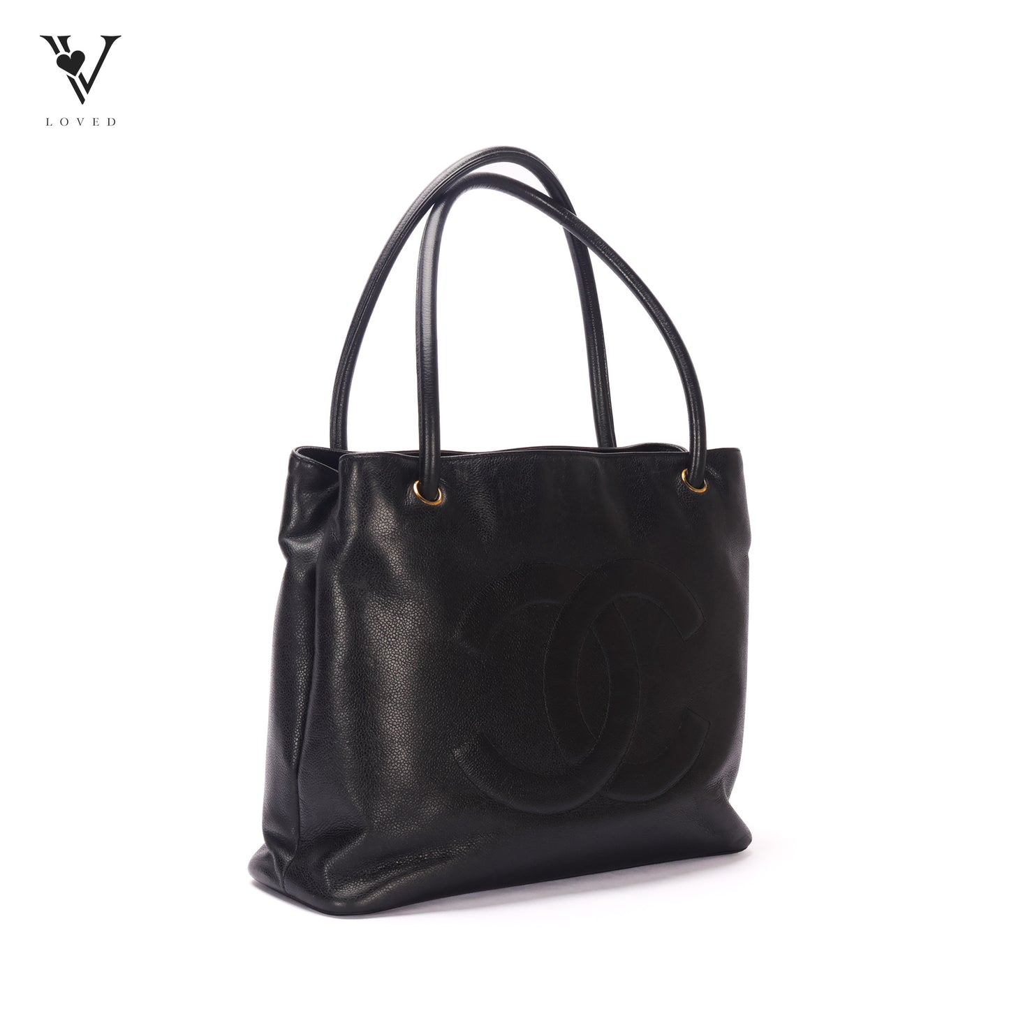 Vintage Timeless Shoulder Bag In Caviar Leather