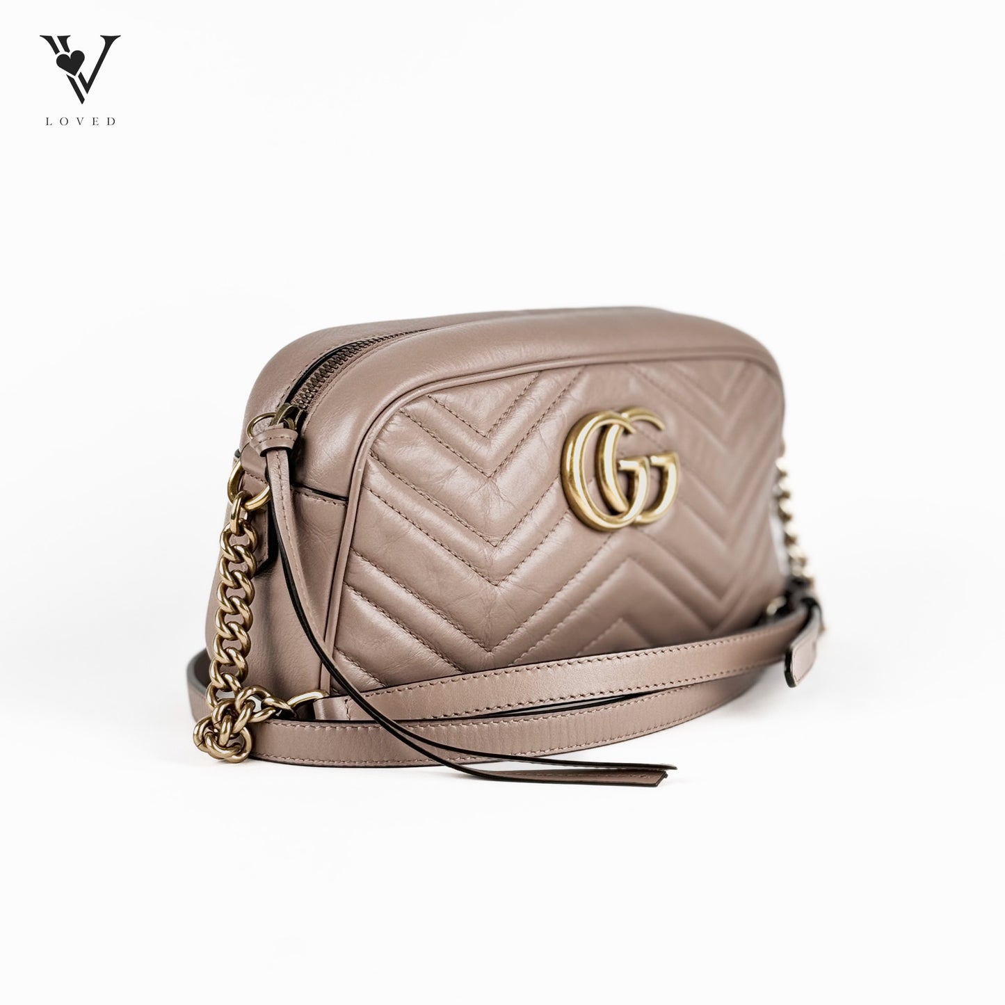 GG Marmont in Chevron Matellasse Leather