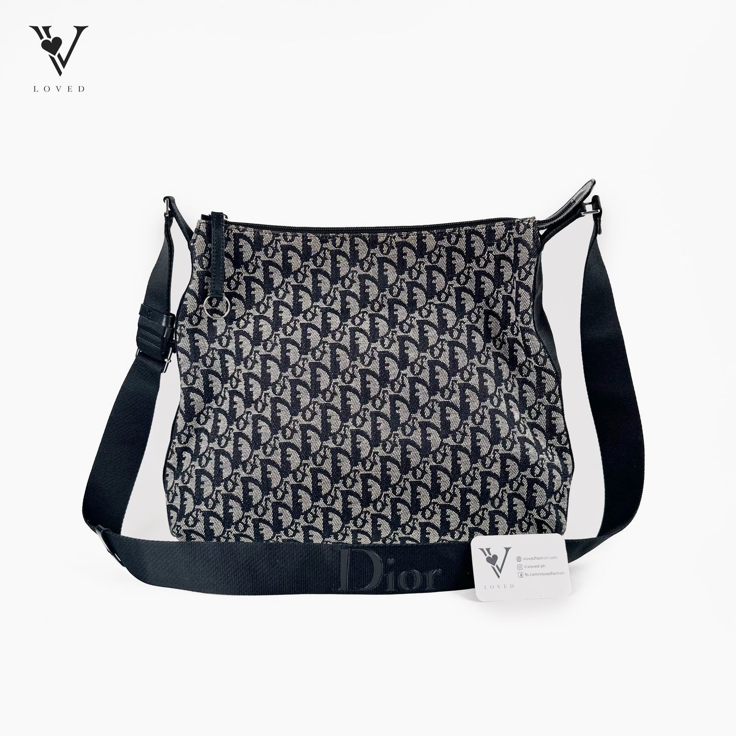 Black Dior Oblique Canvas Croosbody bag