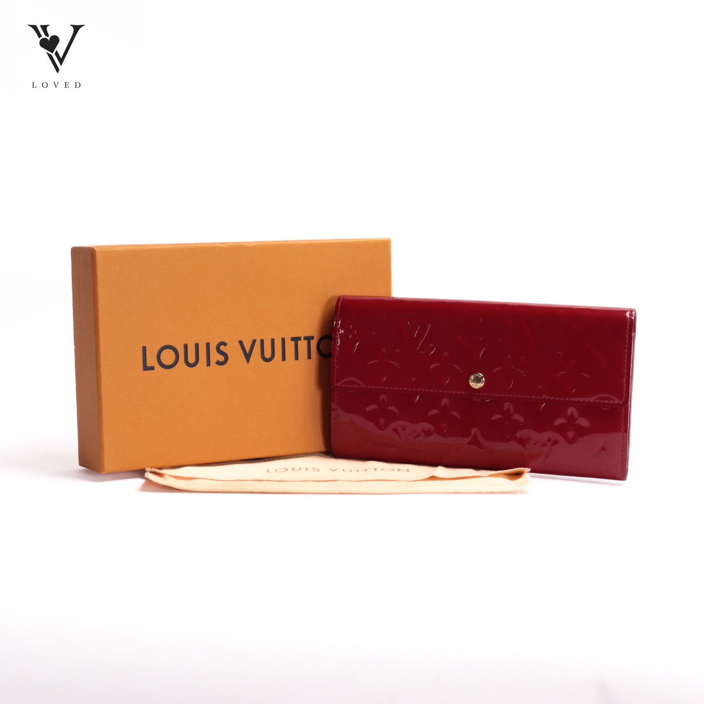 Pomme D’amour Monogram Vernis Leather Sarah Wallet