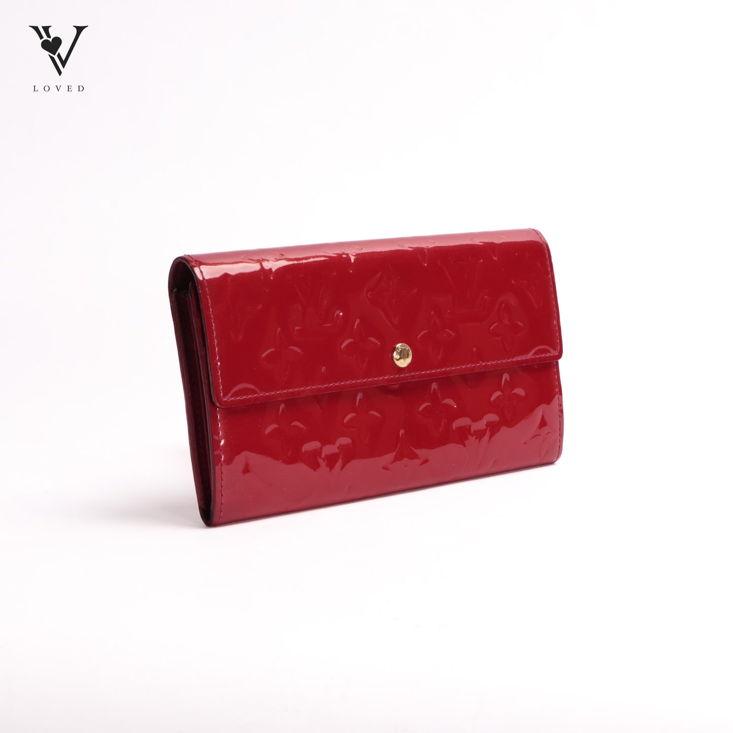 Pomme D’amour Monogram Vernis Leather Sarah Wallet