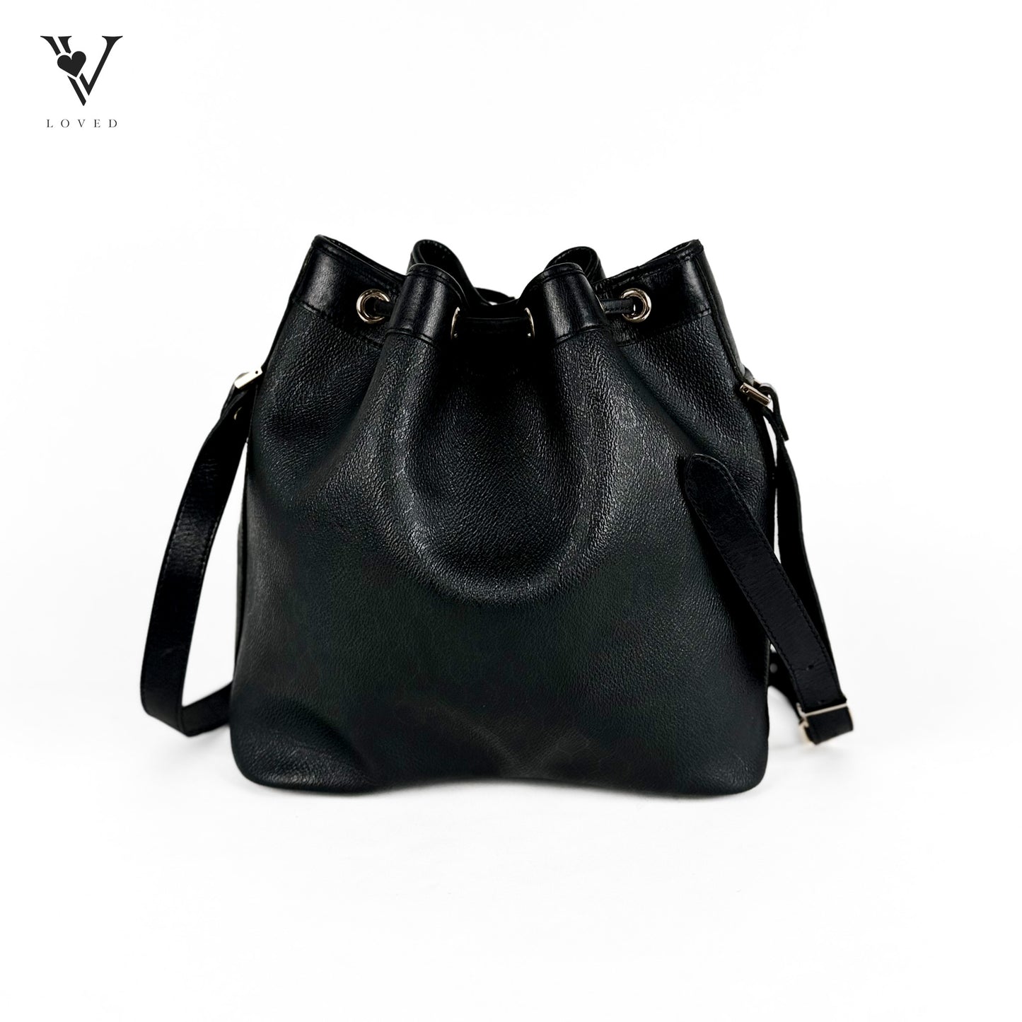 Vintage Honeycomb Bucket Bag in Black