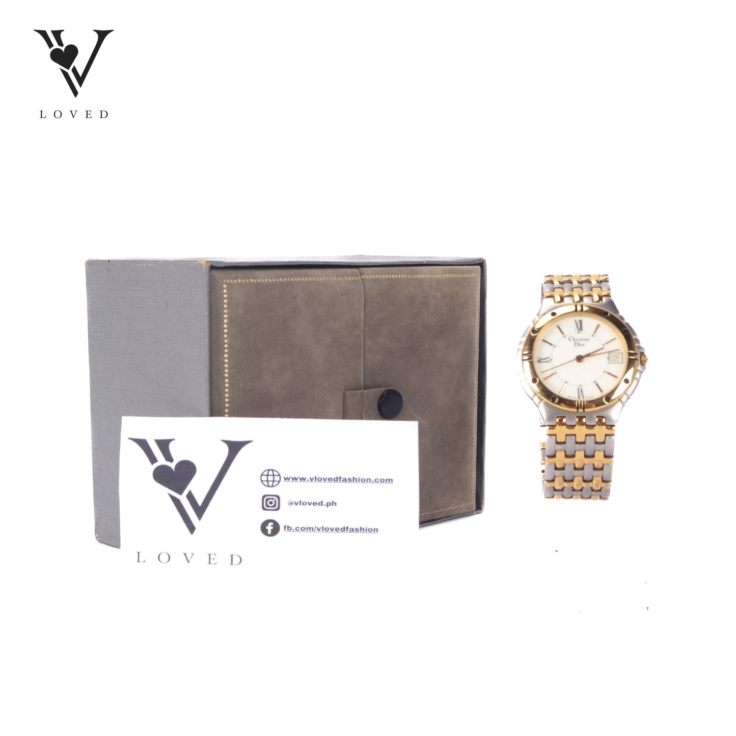 Two-Tone Date Quartz Watch In Stainless Steel And Gold-Plated Finish