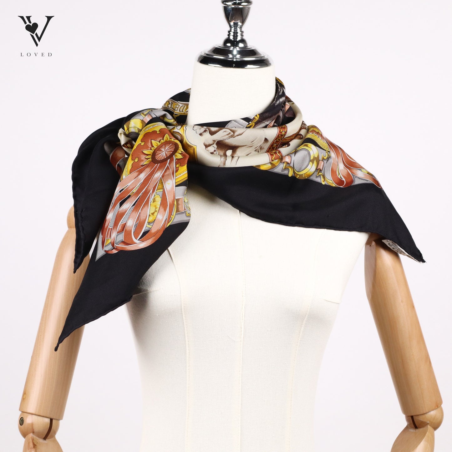 Chevaux de Trais by L. Thioune Silk Scarf