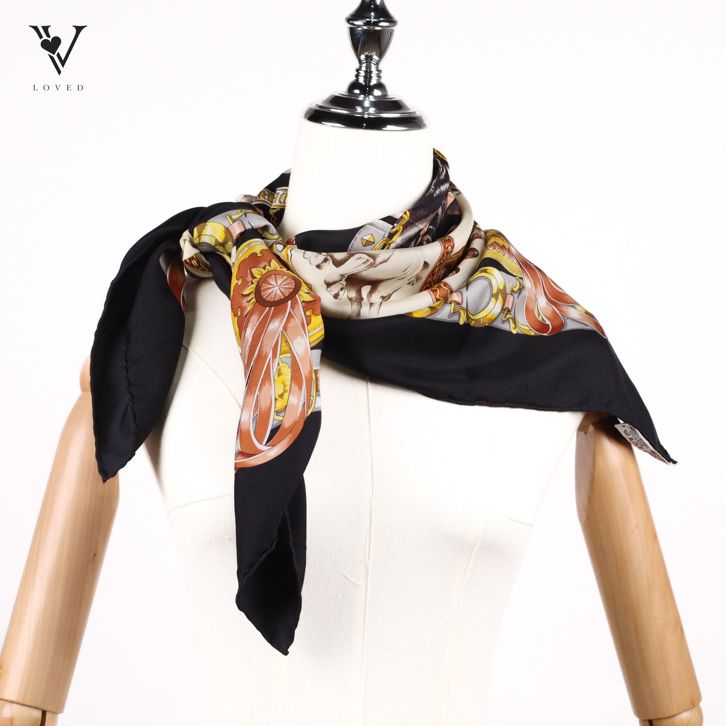 Chevaux de Trais by L. Thioune Silk Scarf