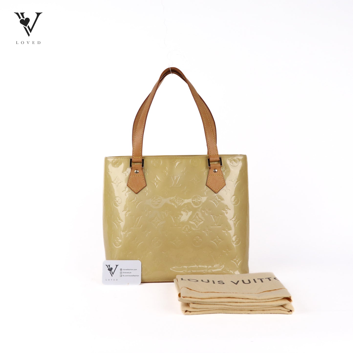 Houston handbag in Citrine Vernis Leather