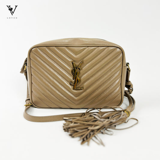 Yves Saint Laurent Lou Camera Bag in Quilted Suede