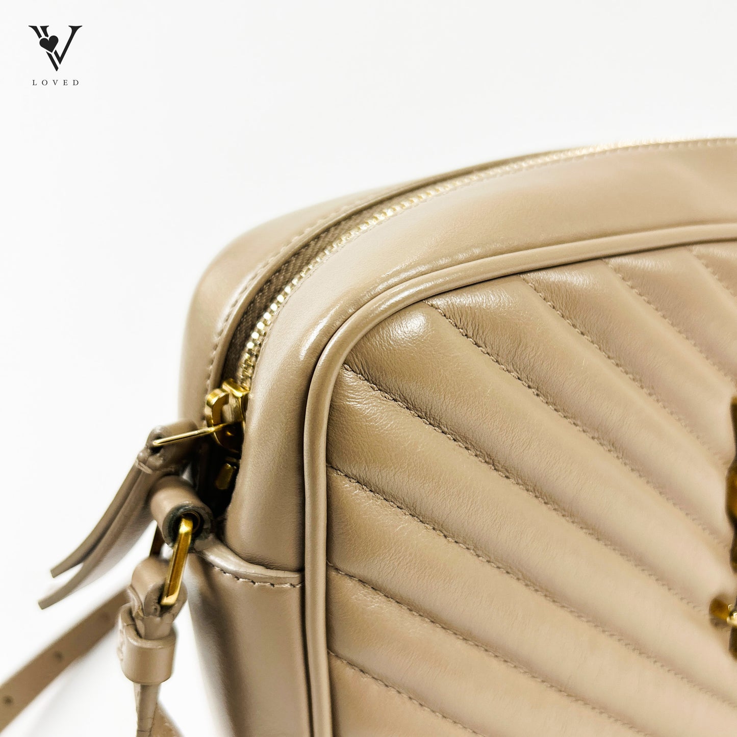 Yves Saint Laurent Lou Camera Bag in Quilted Suede