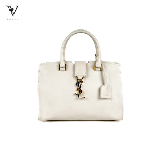 Monogram Baby Cabas in White Calfskin Leather