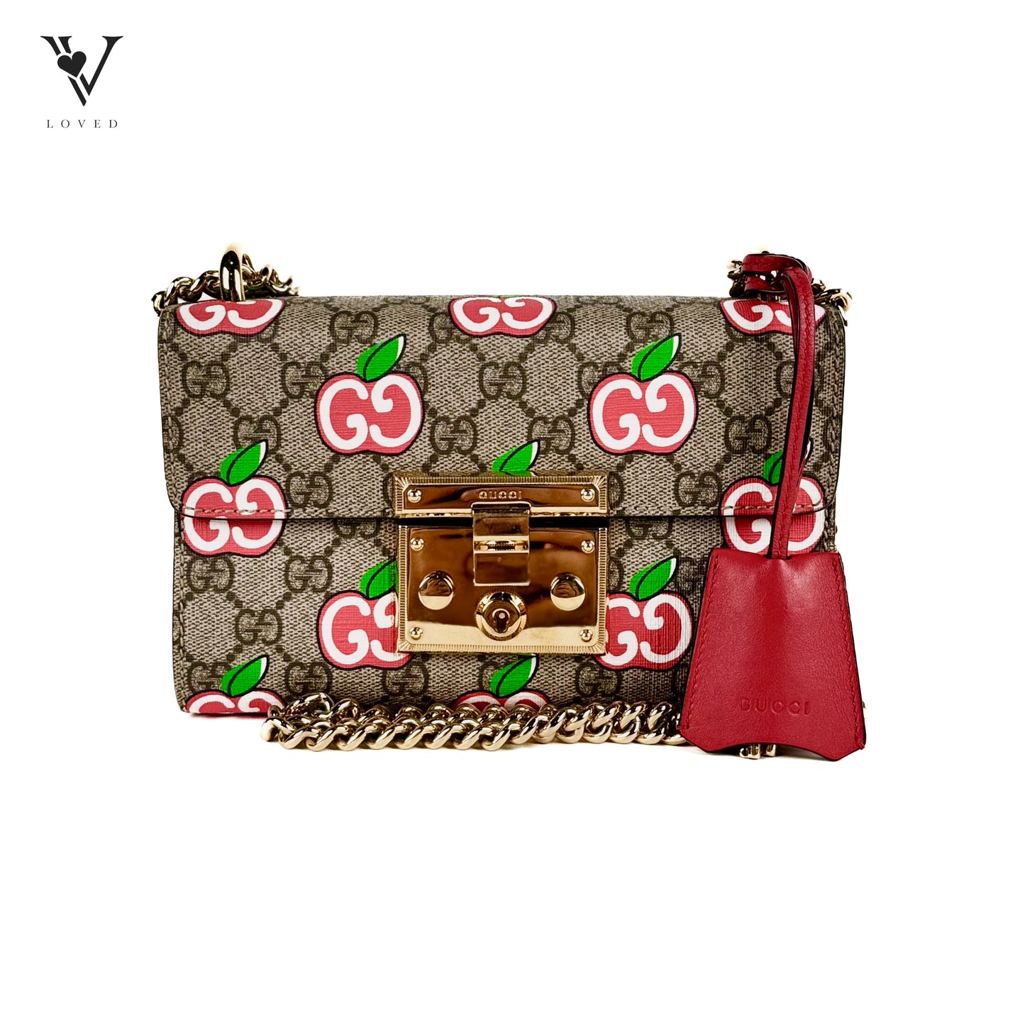 Padlock Shoulder Bag Printed GG Coated Canvas Small