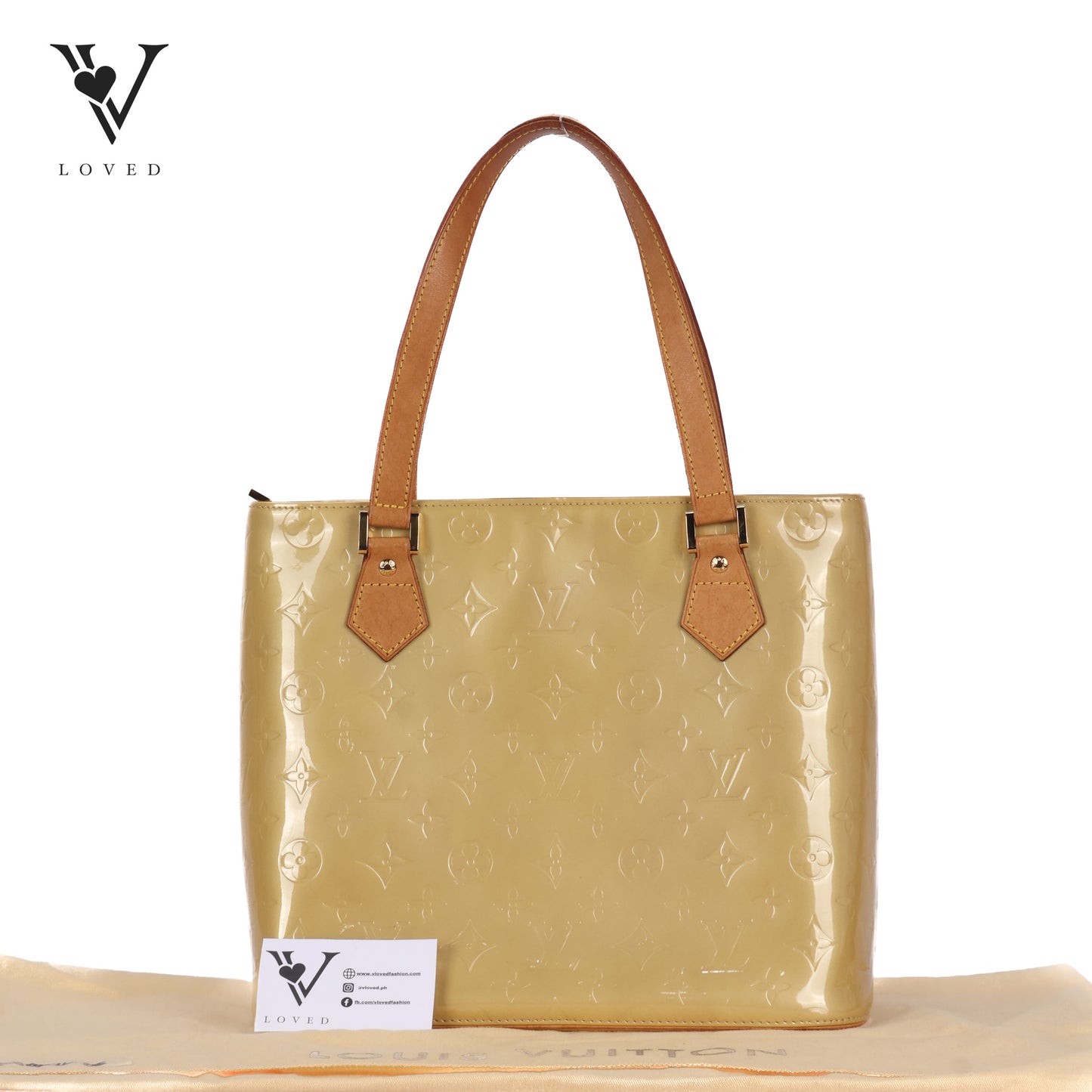 Houston handbag in Citrine Vernis Leather