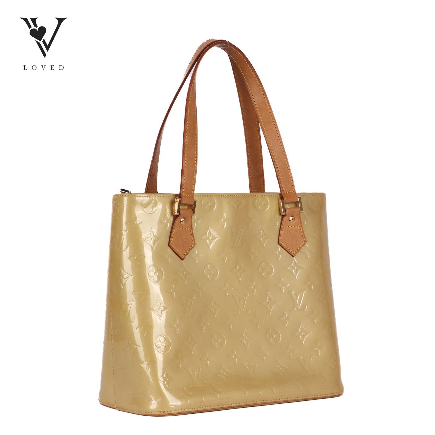 Houston handbag in Citrine Vernis Leather