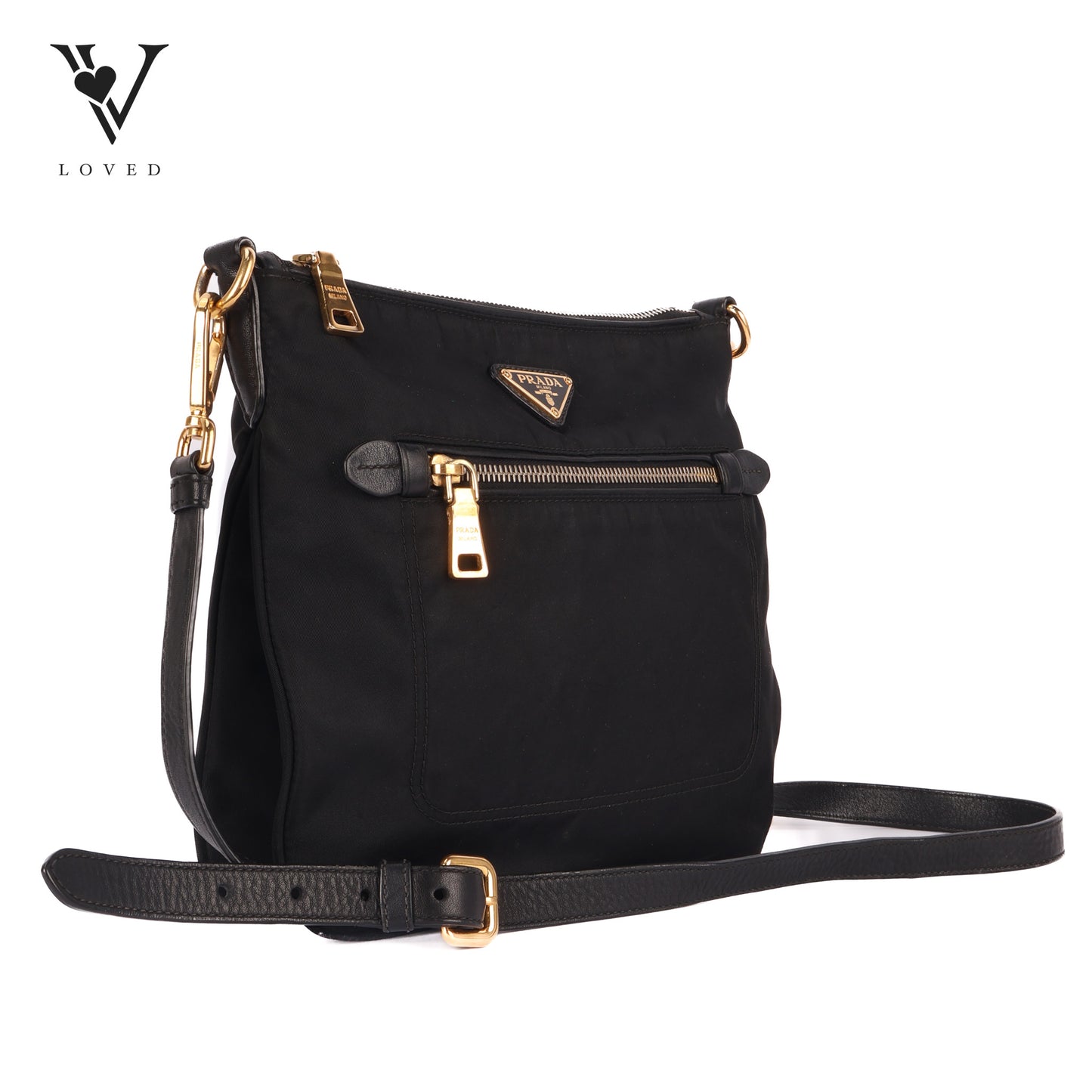 Tessuto Crossbody In Black Nylon