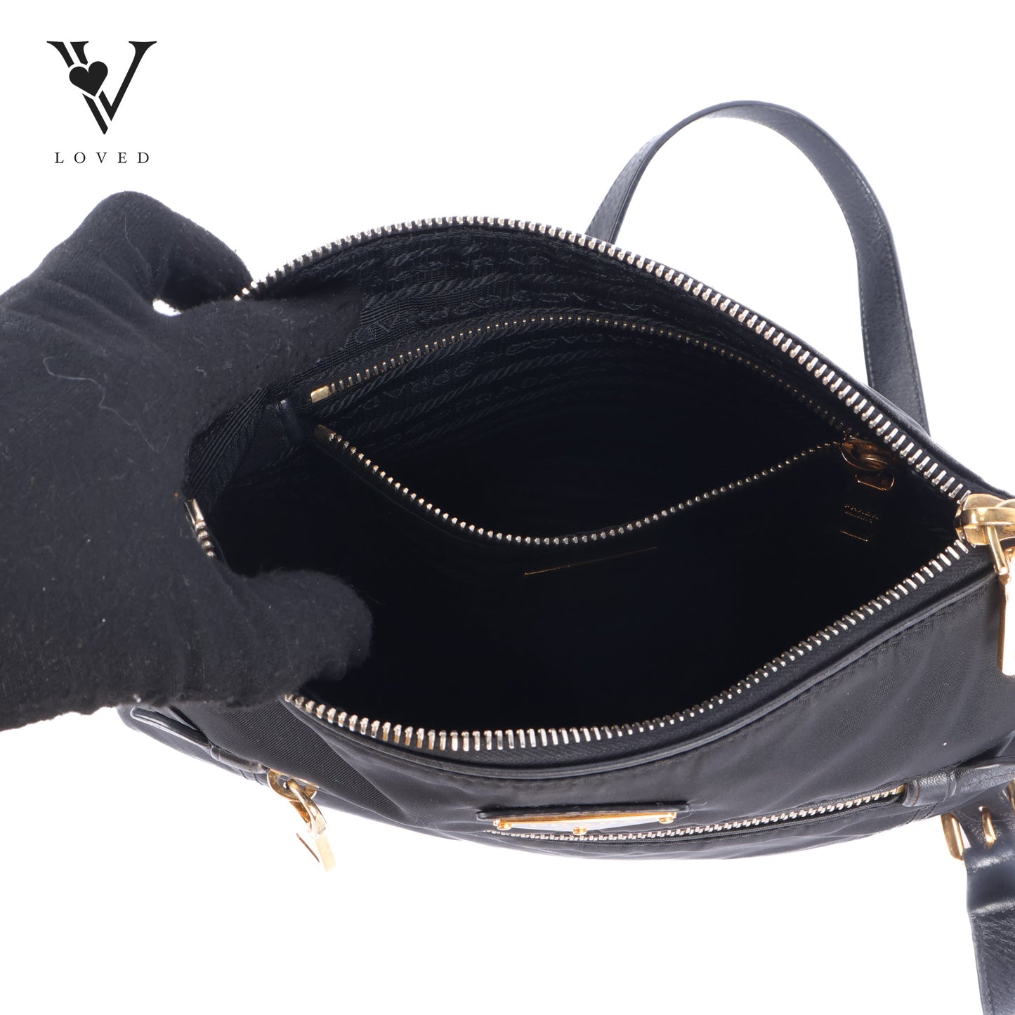 Tessuto Crossbody In Black Nylon