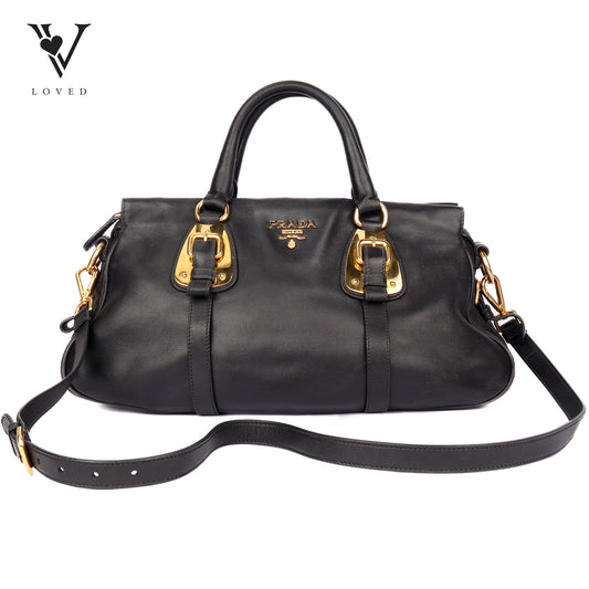 Bauletto IN Black Leather Bag