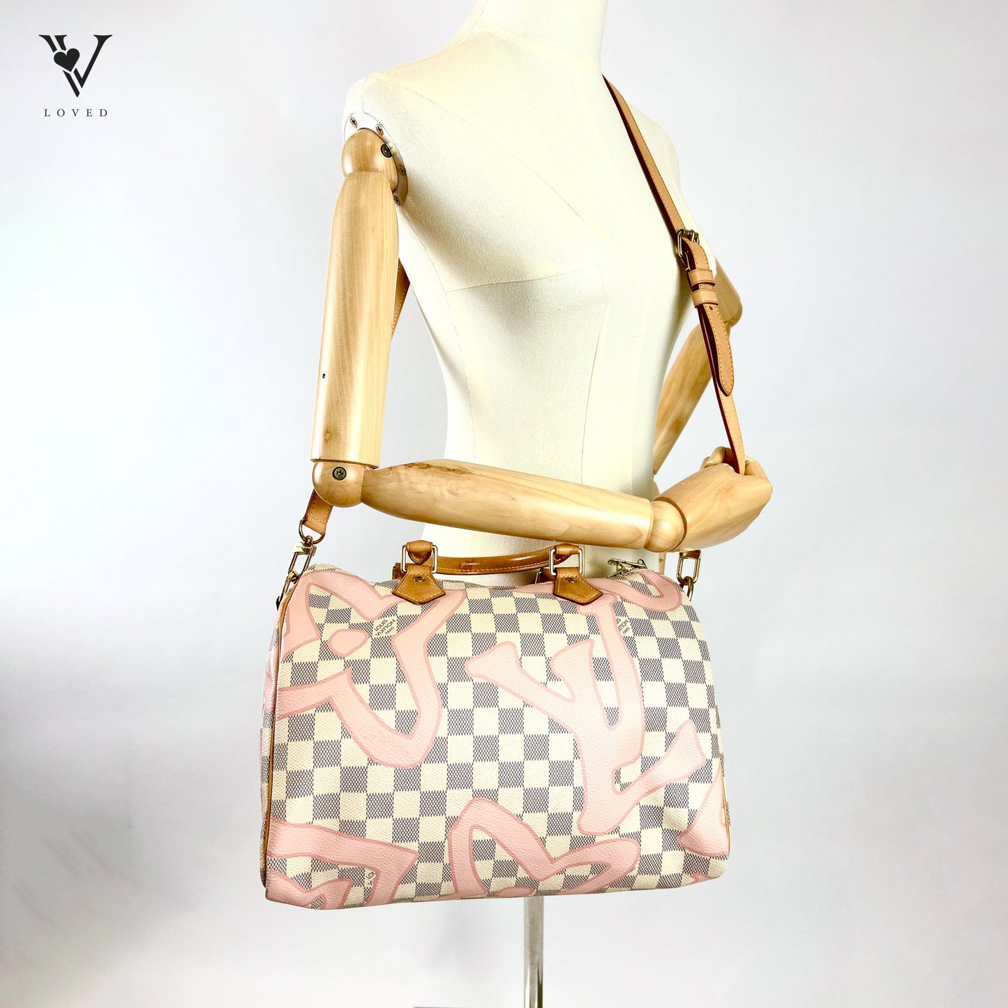 Louis Vuitton Damier Azur Tahitienne Speedy Bandouliere