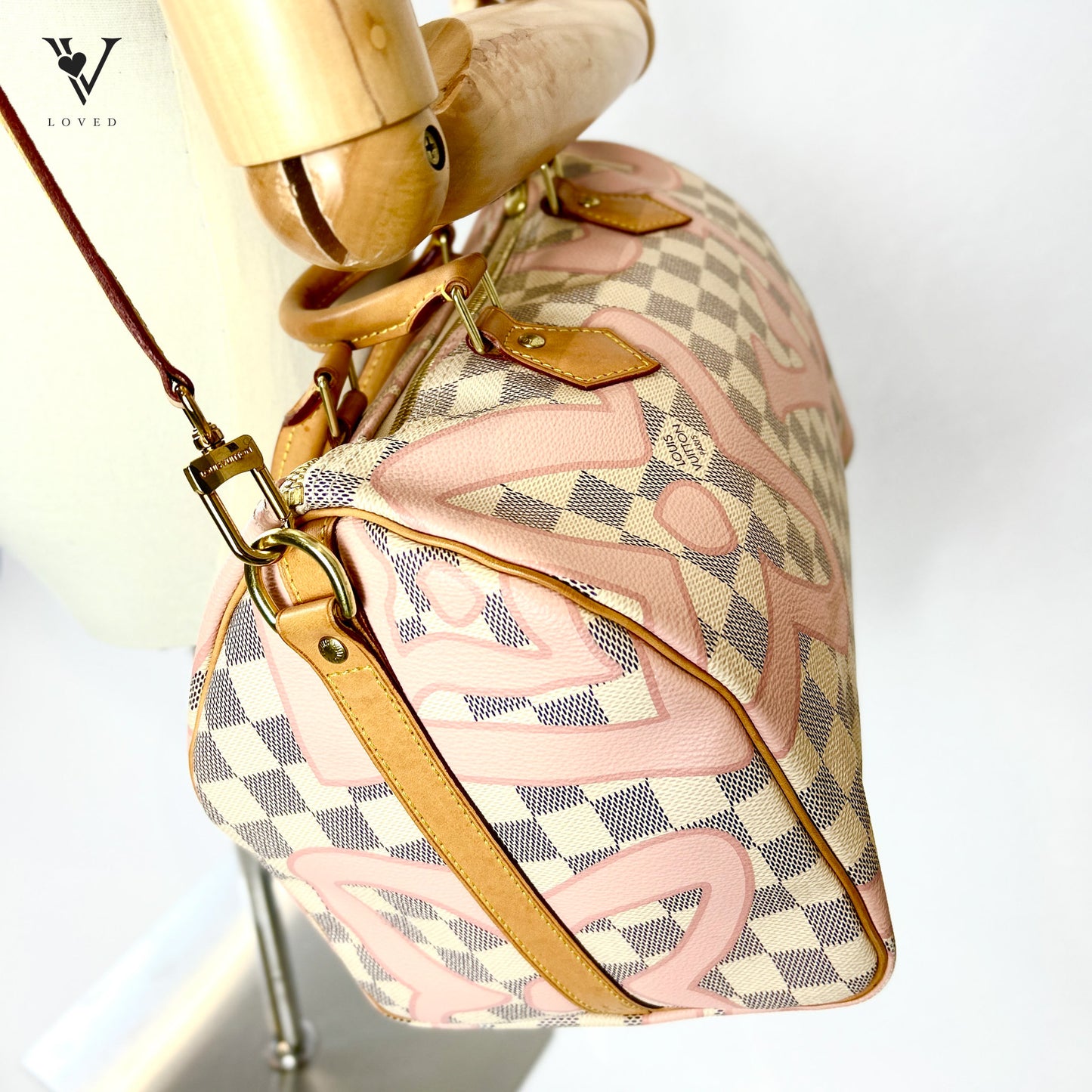 Louis Vuitton Damier Azur Tahitienne Speedy Bandouliere