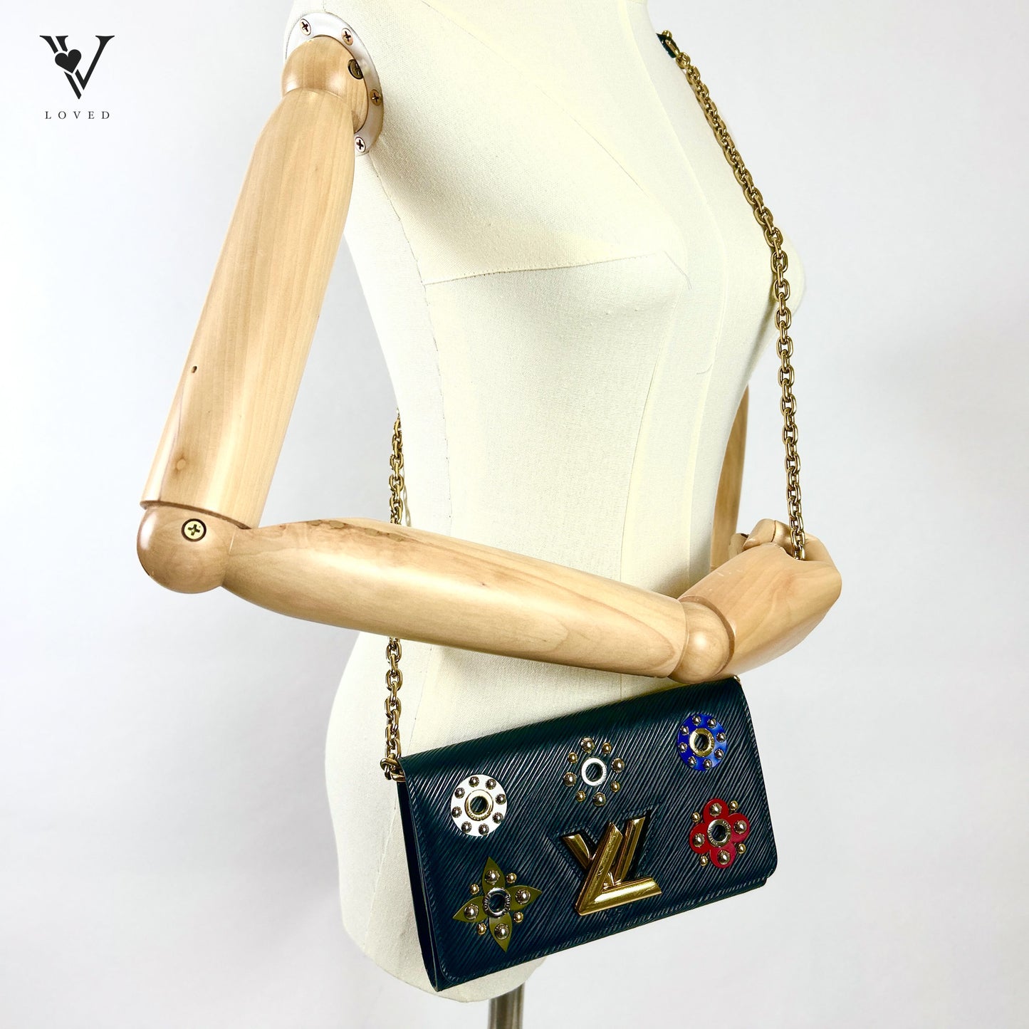 Louis Vuitton Twist Long Chain Wallet Leather Crossbody Bag