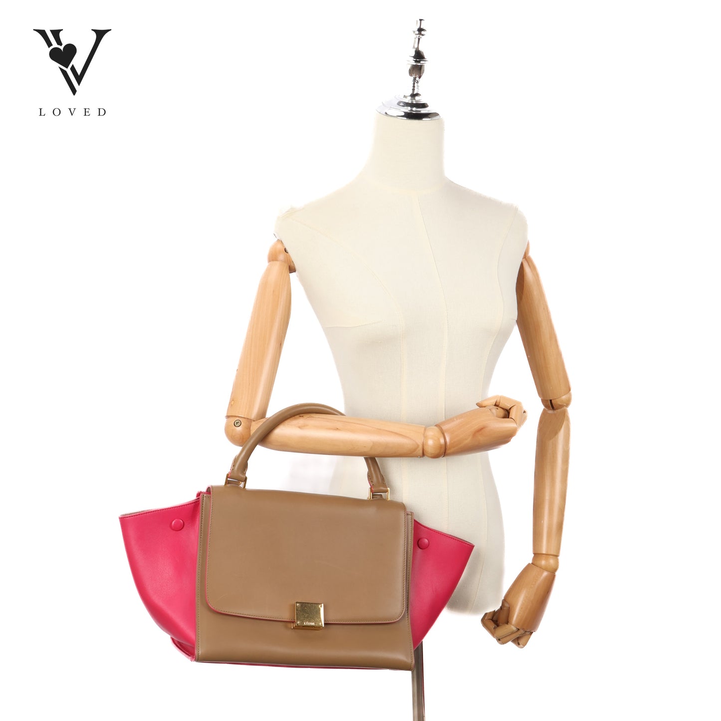 Trapeze In Bicolor Leather Bag