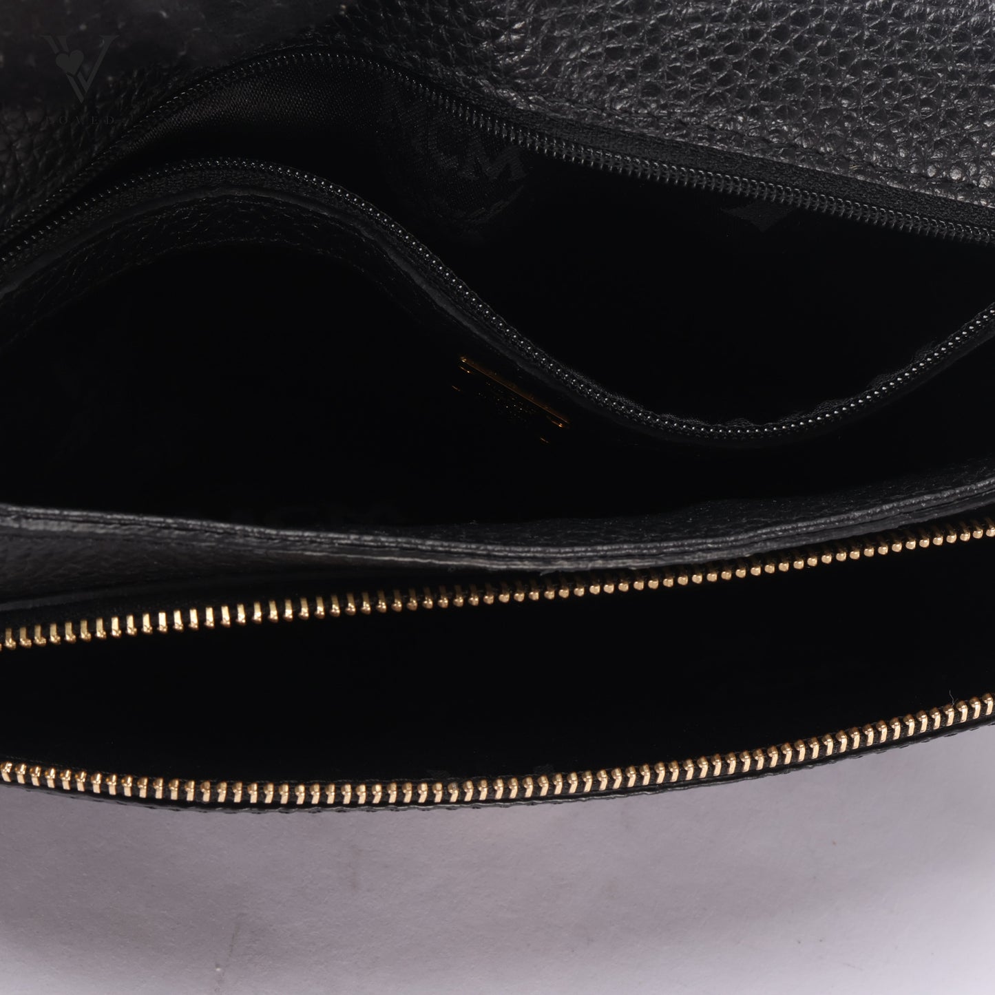 Studded Black Leather Chain Shoulder Bag