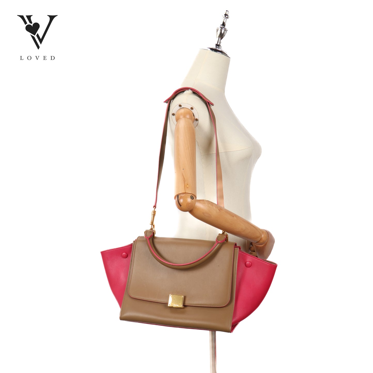 Trapeze In Bicolor Leather Bag