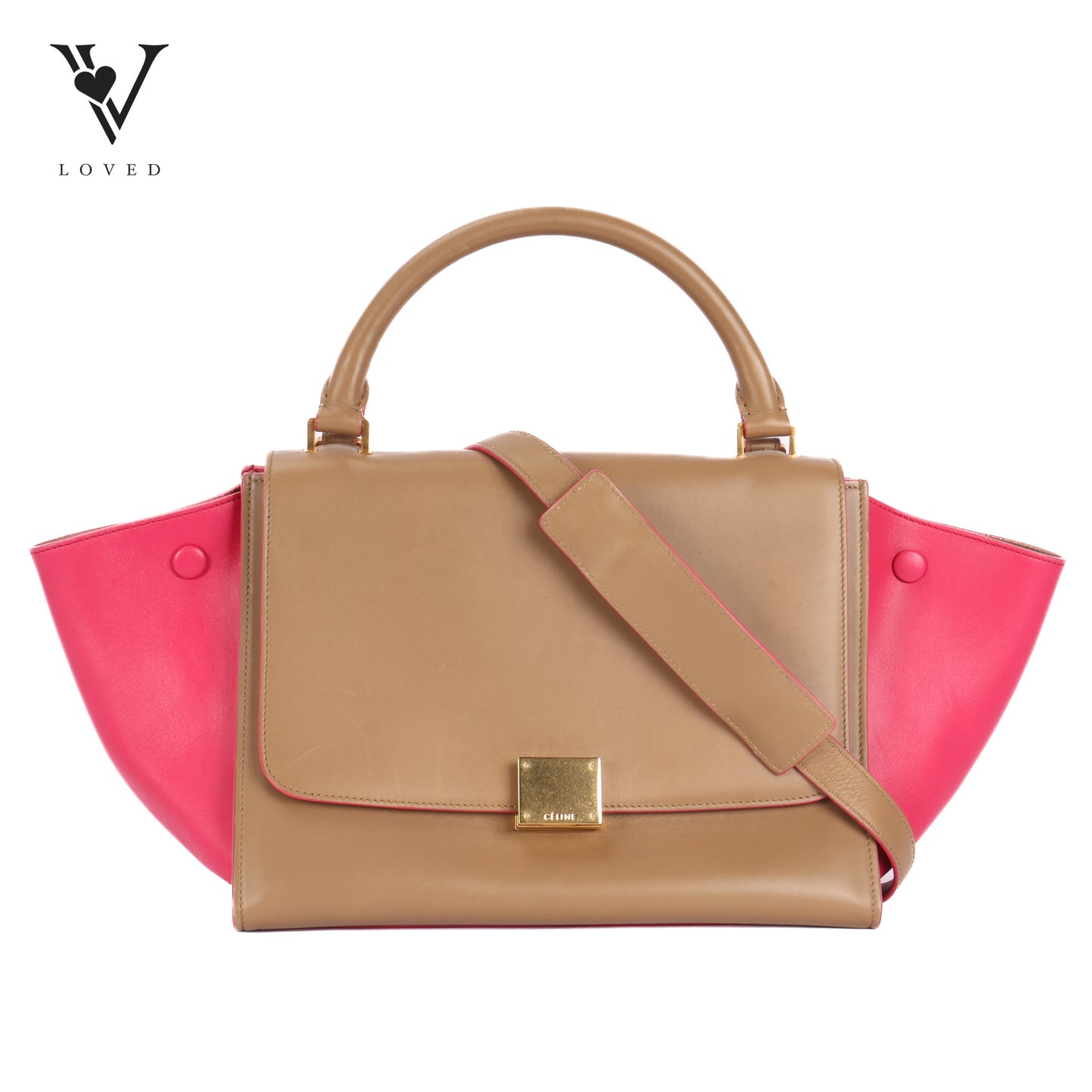 Trapeze In Bicolor Leather Bag