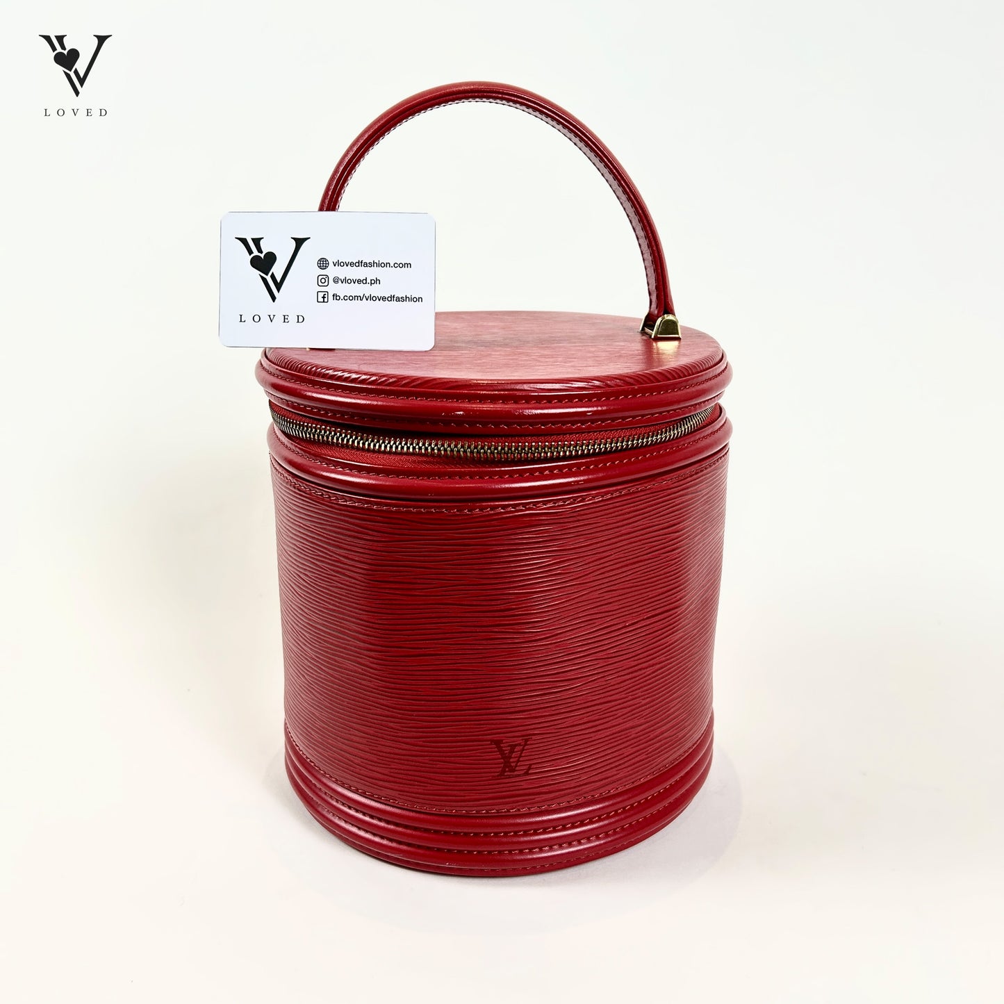 Louis Vuitton Vintage Cannes in Red Epi Leather