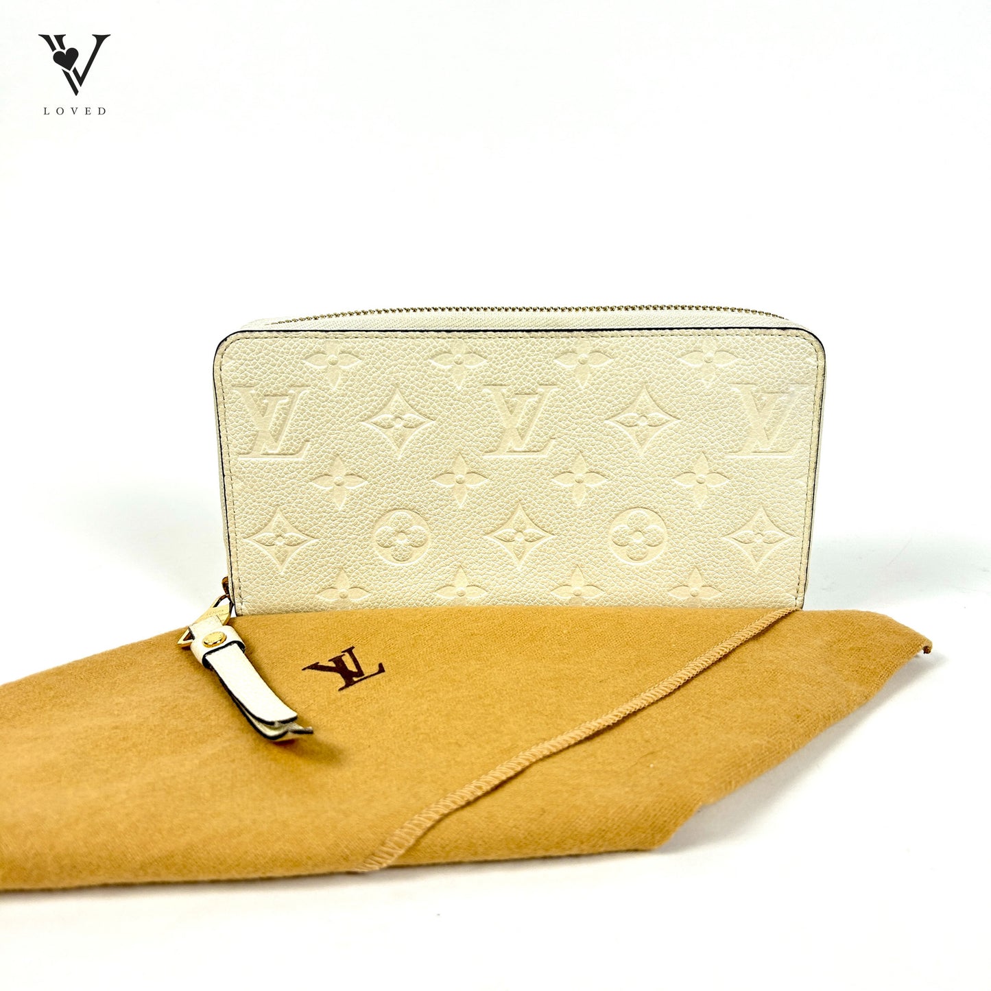 Louis Vuitton Zippy Wallet in White Empreinte Leather