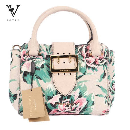 Buckle Tote Printed Leather