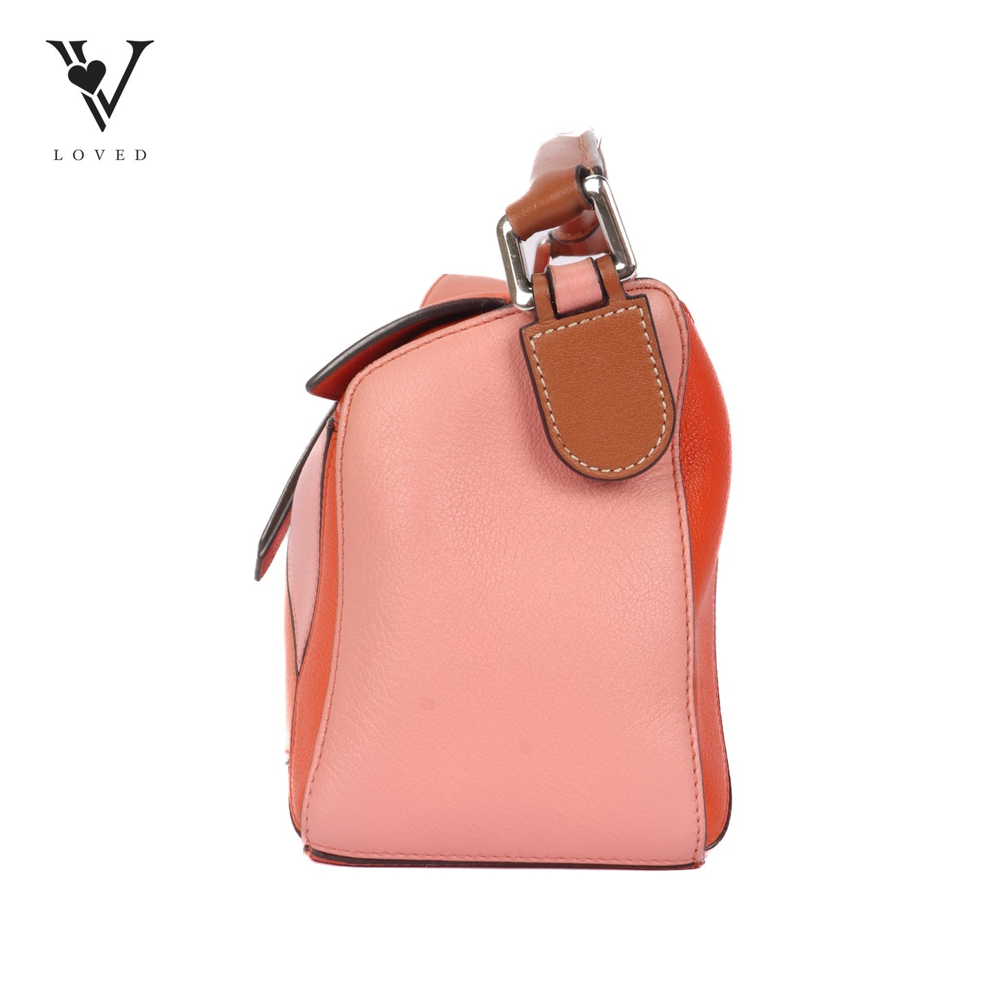 Puzzle Bag in Orange Calfskin Leather