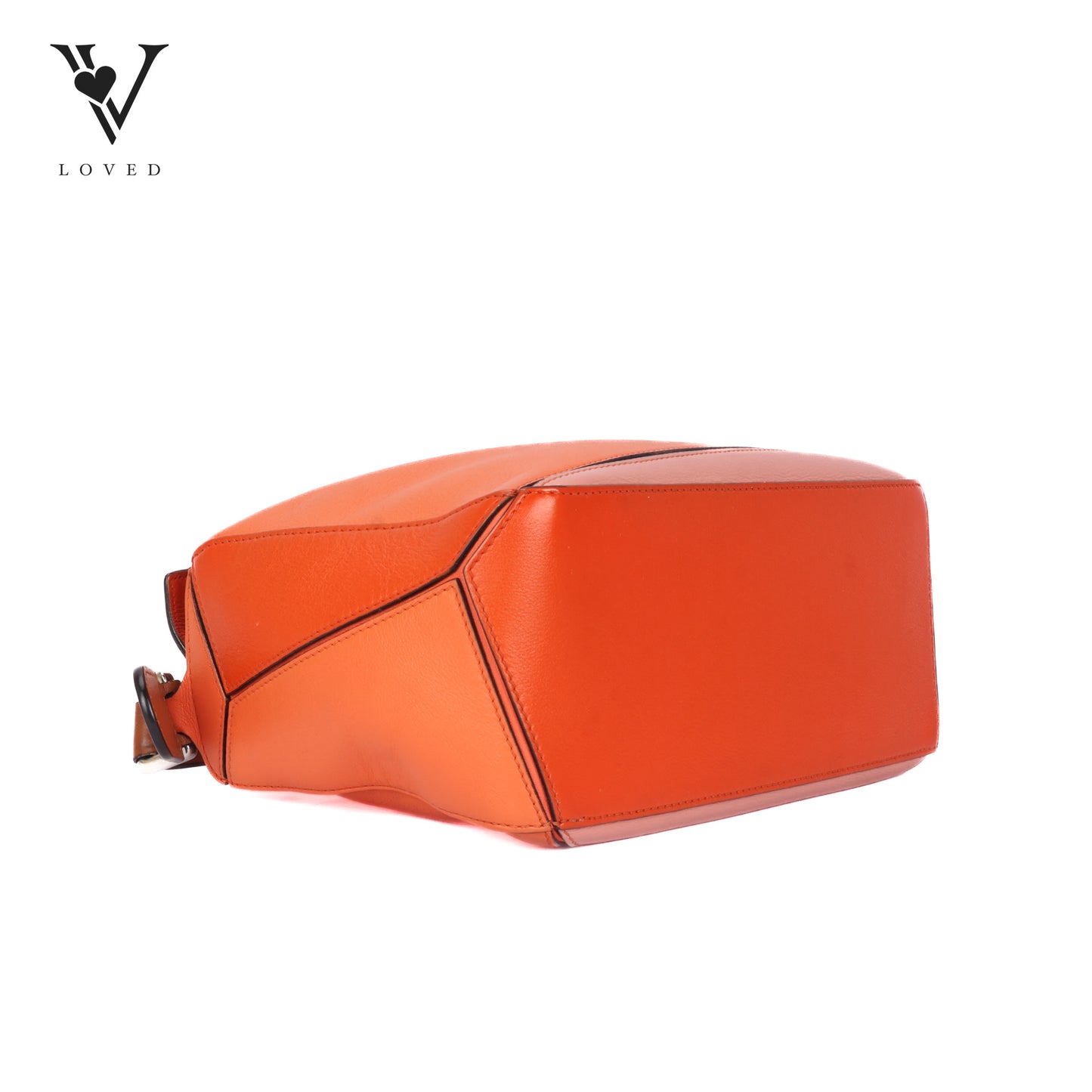 Puzzle Bag in Orange Calfskin Leather