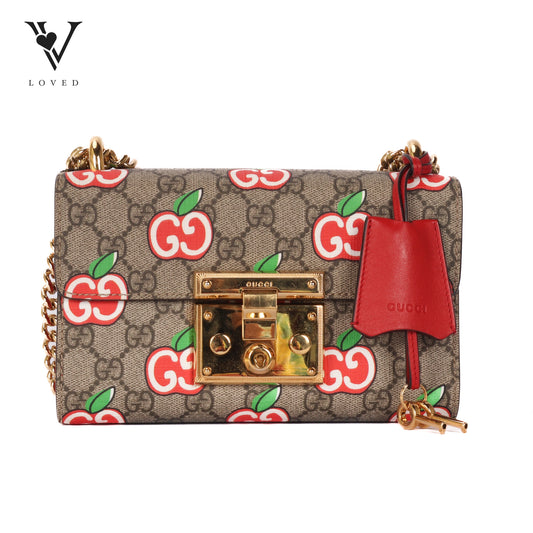 Padlock Shoulder Bag Printed GG Coated Canvas Small