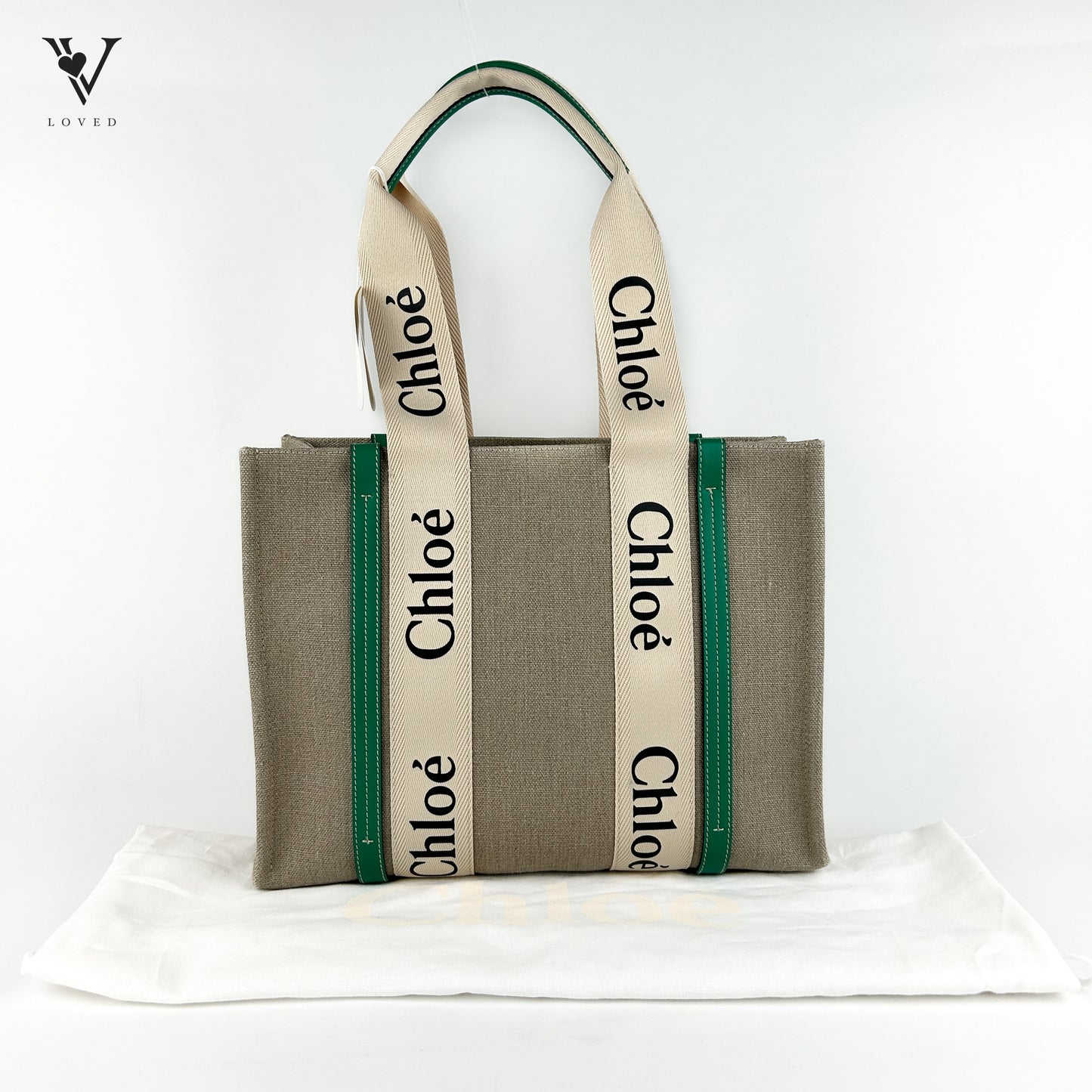 Woody Medium Tote in Pop Green