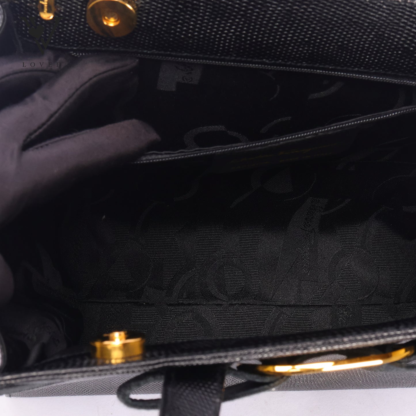 Vara Bow 2 Way Black Pebbled Leather Bag