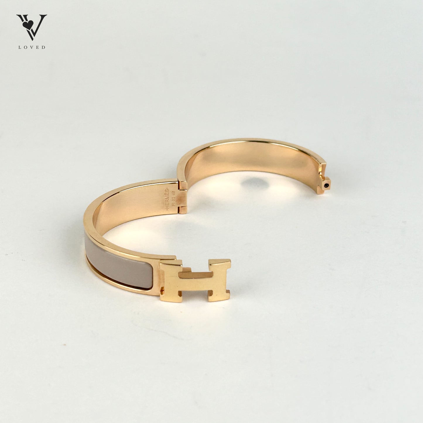 Clic Clac H Bracelet Marron Glace in Gold Bangle