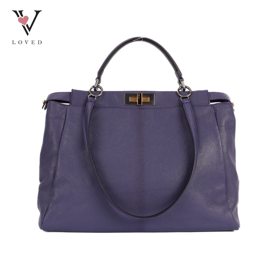 Peekaboo Medium in Viola and Tabacco Calfskin Leather