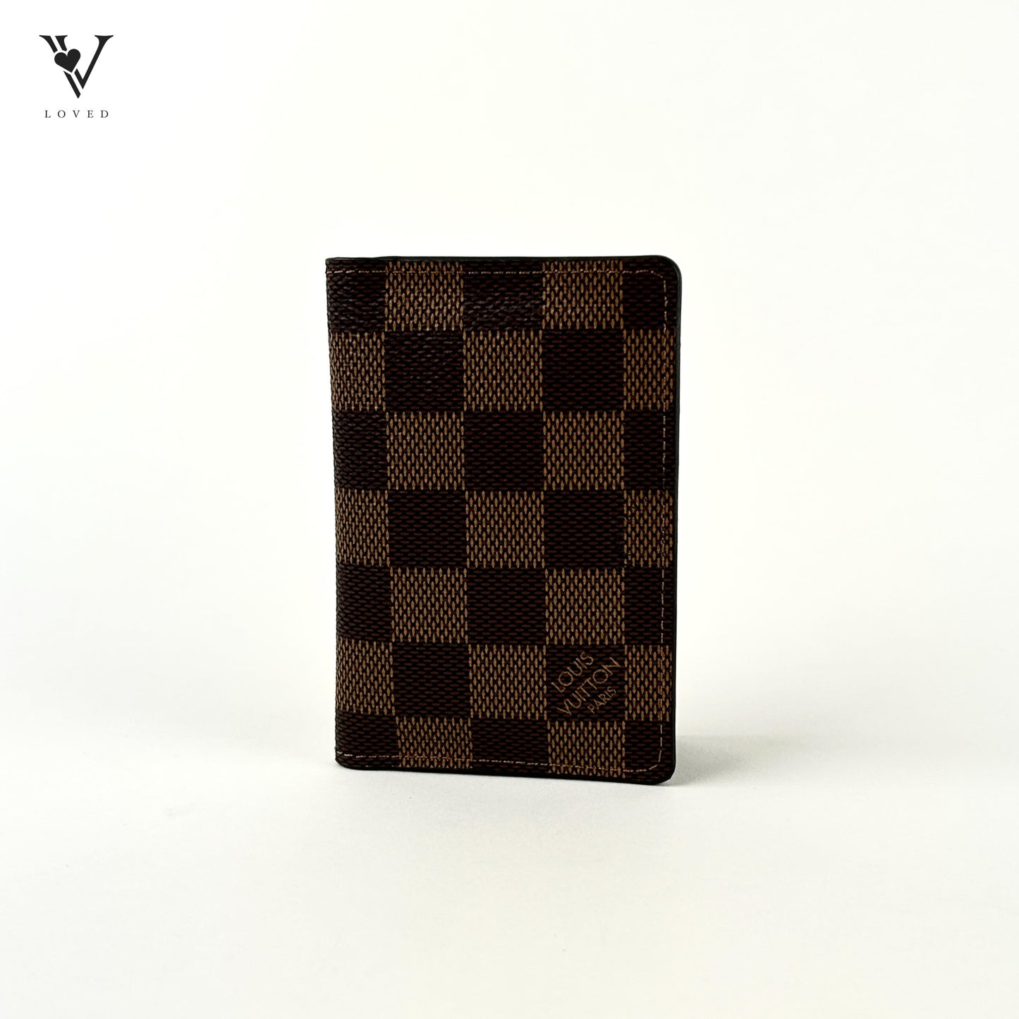 Business Card Holder in Damier Ebene Canvas