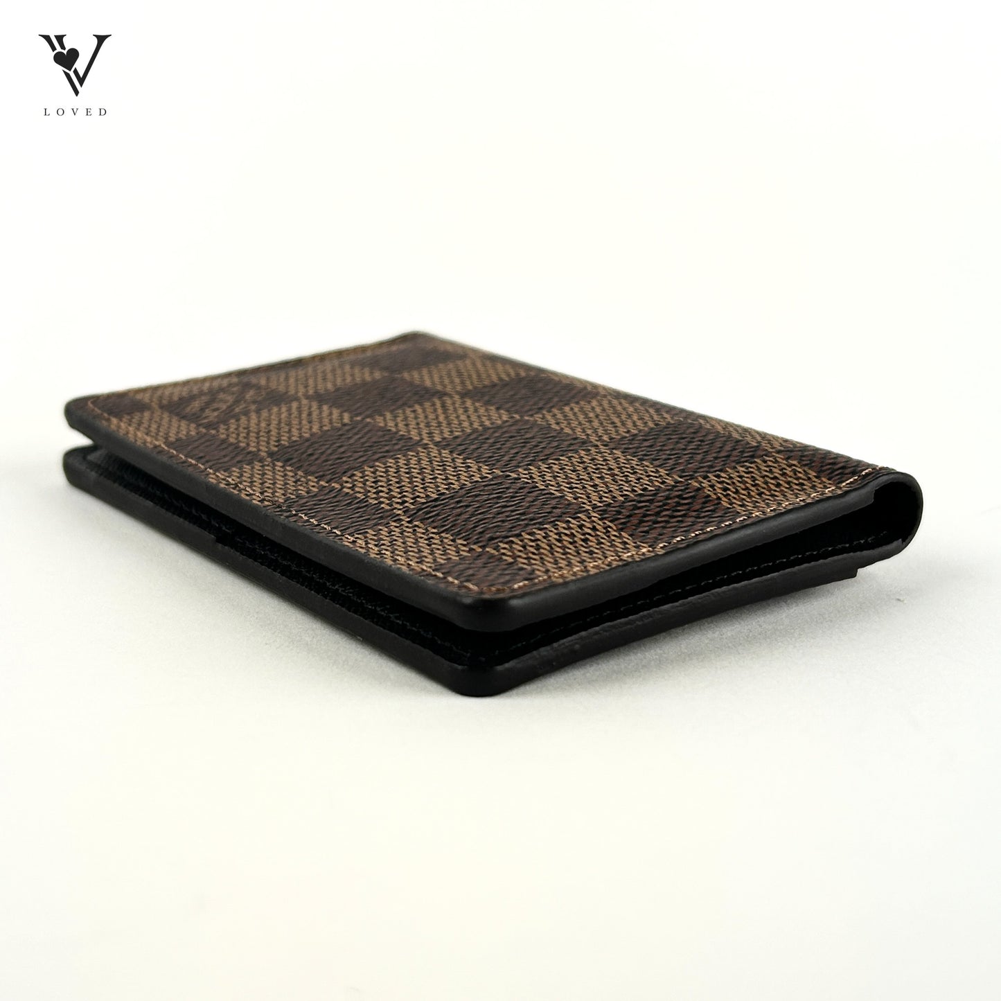 Business Card Holder in Damier Ebene Canvas