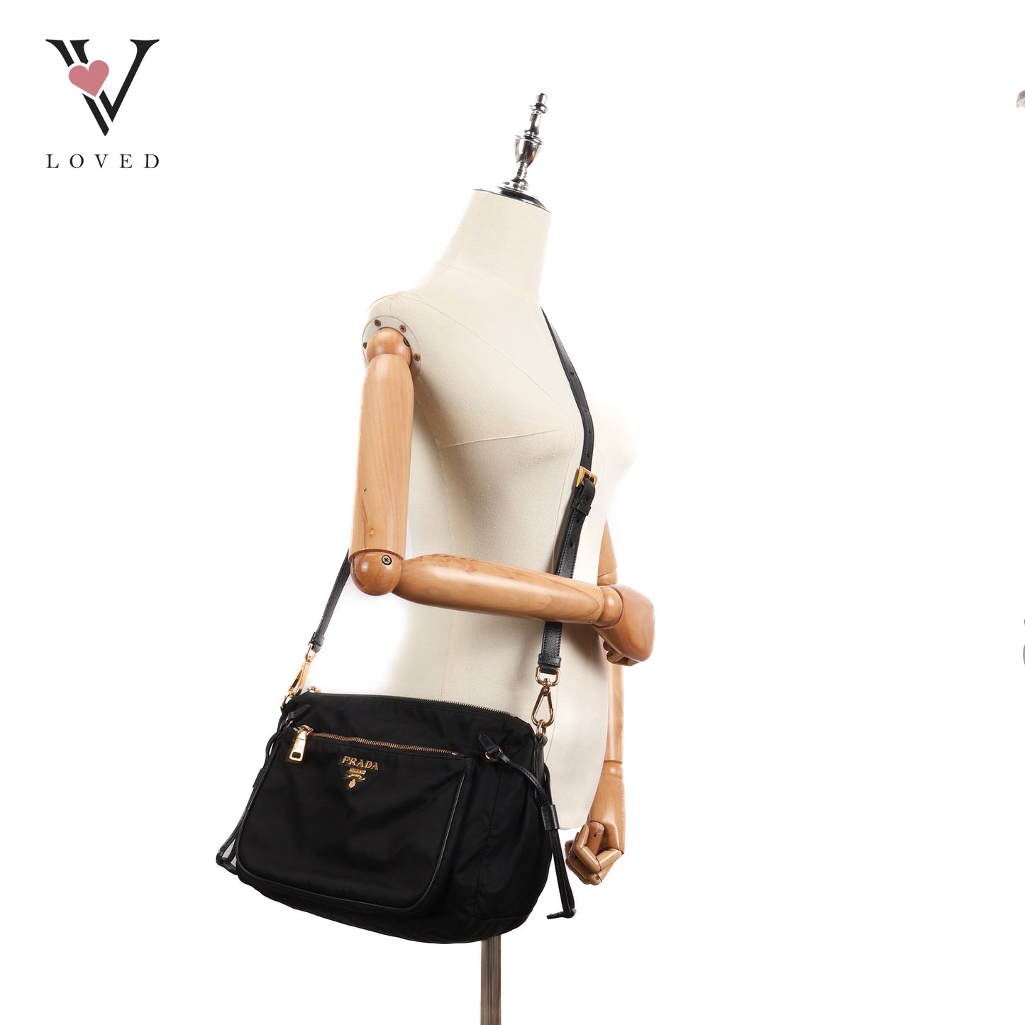 Tessuto Crossbody Bag Black In Nylon