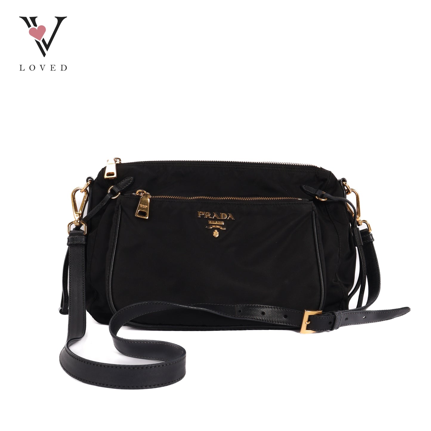 Tessuto Crossbody Bag Black In Nylon