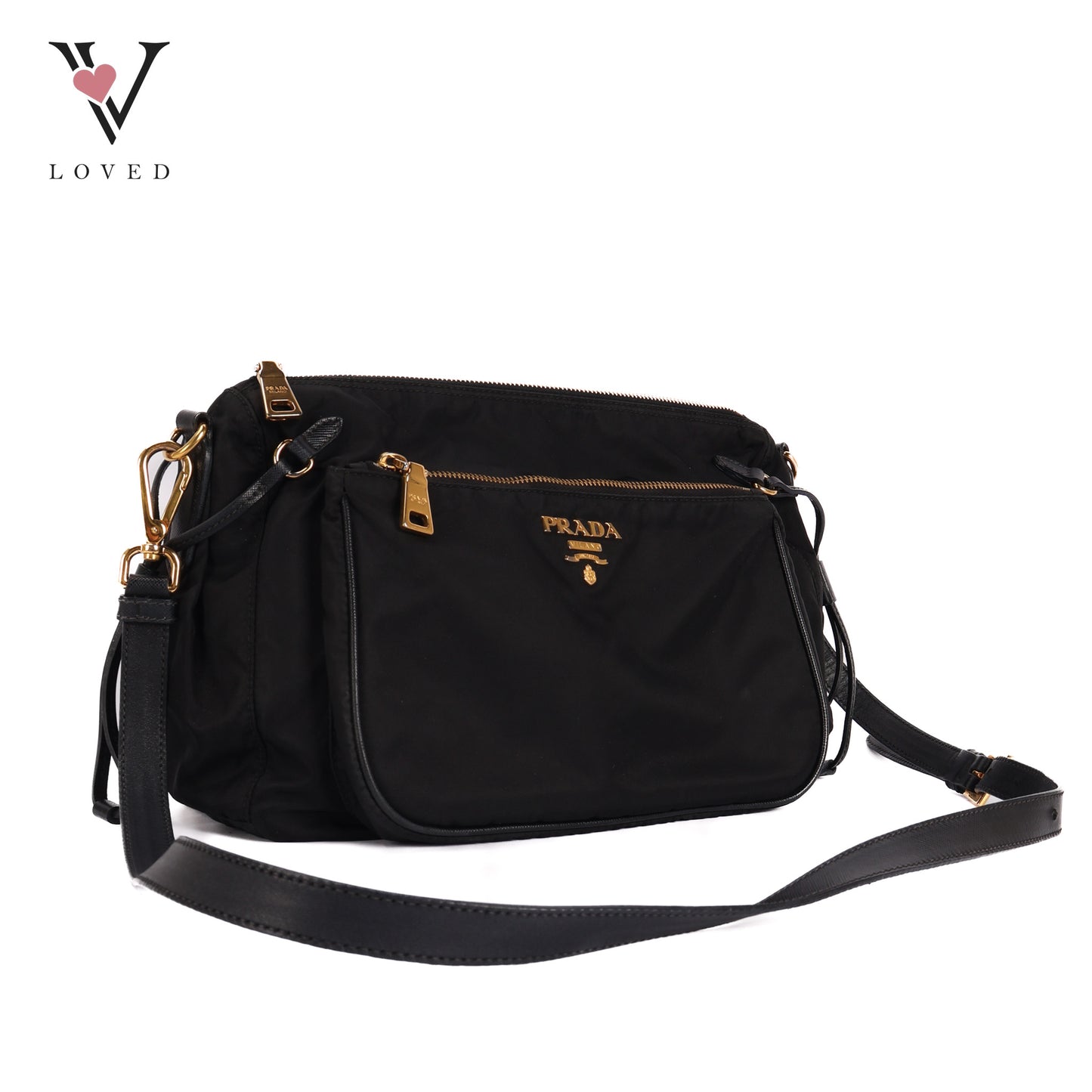 Tessuto Crossbody Bag Black In Nylon