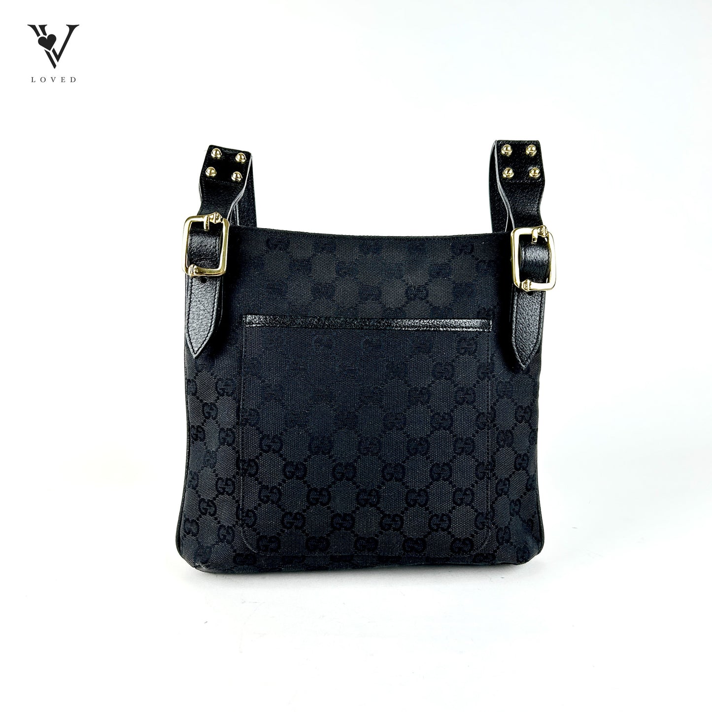 Square Flat Jolicoeur Crossbody In Black