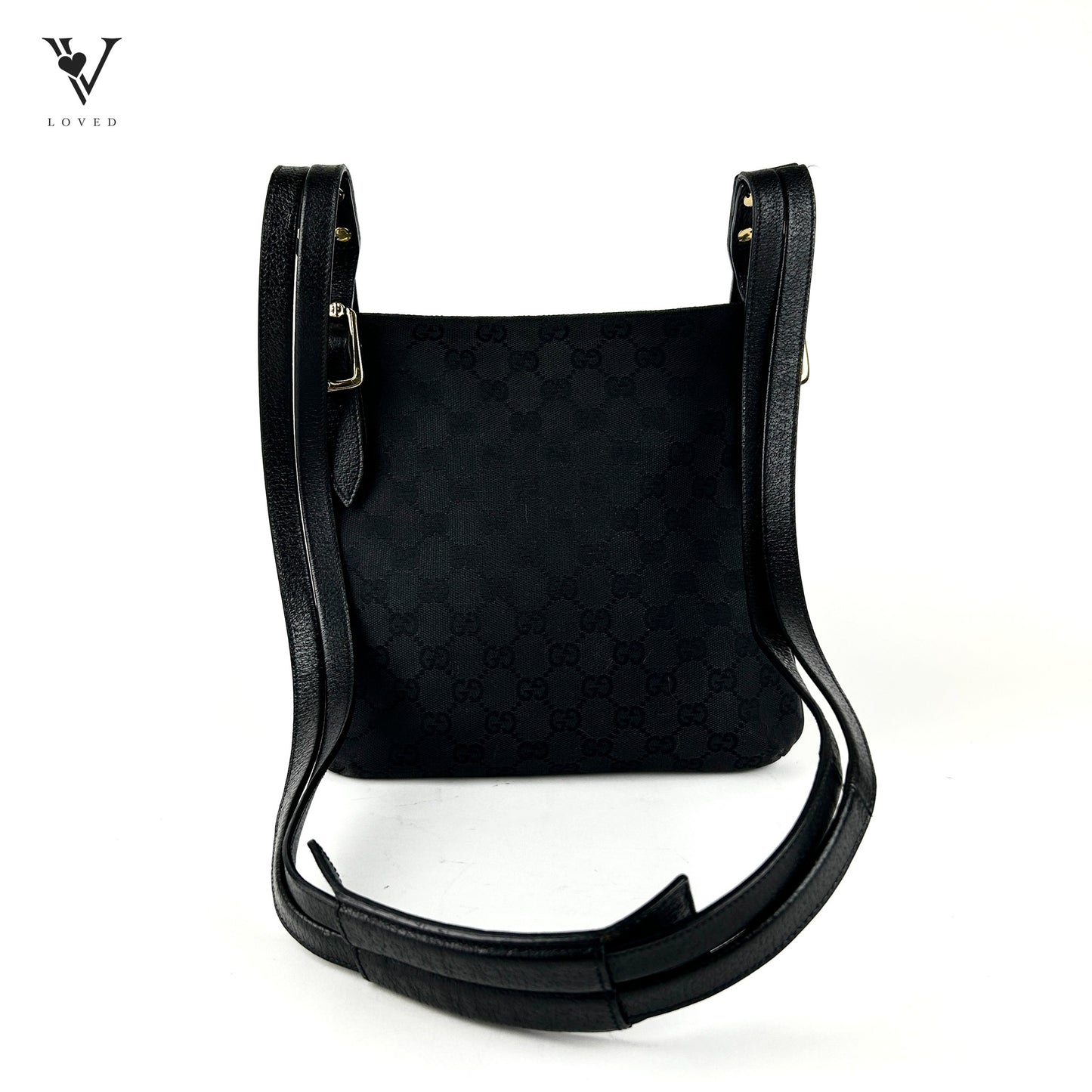 Square Flat Jolicoeur Crossbody In Black