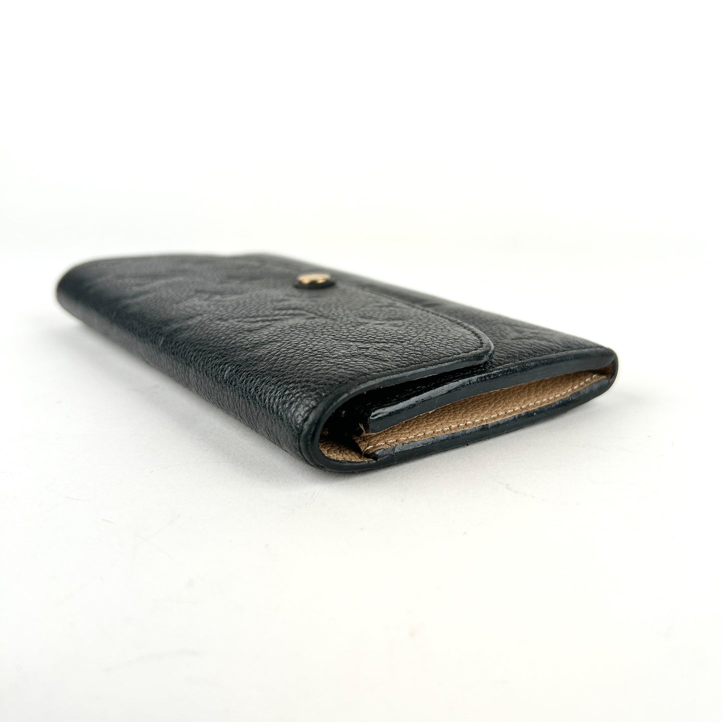 Emilie Wallet in Black Monogram Empreinte Leather