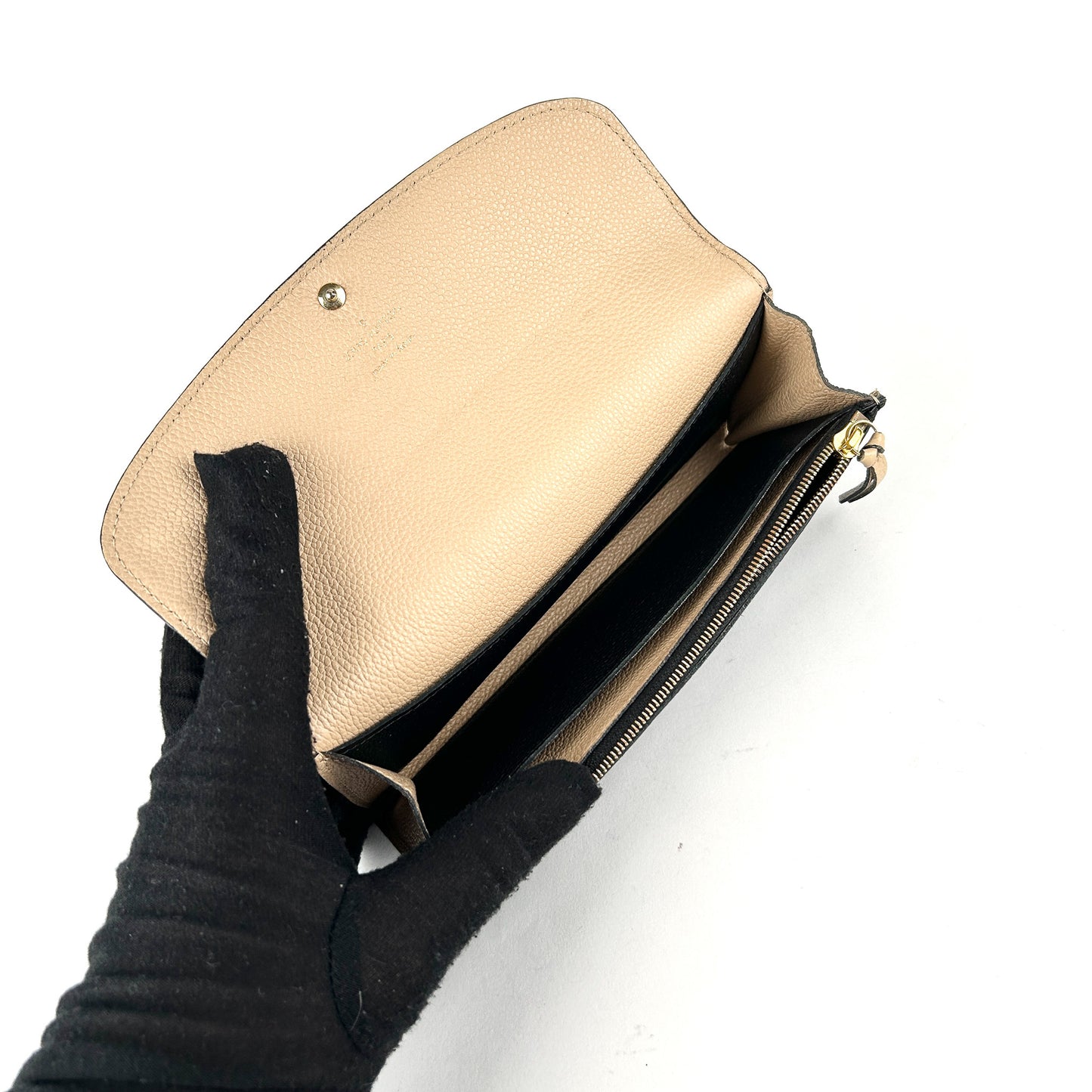 Emilie Wallet in Black Monogram Empreinte Leather